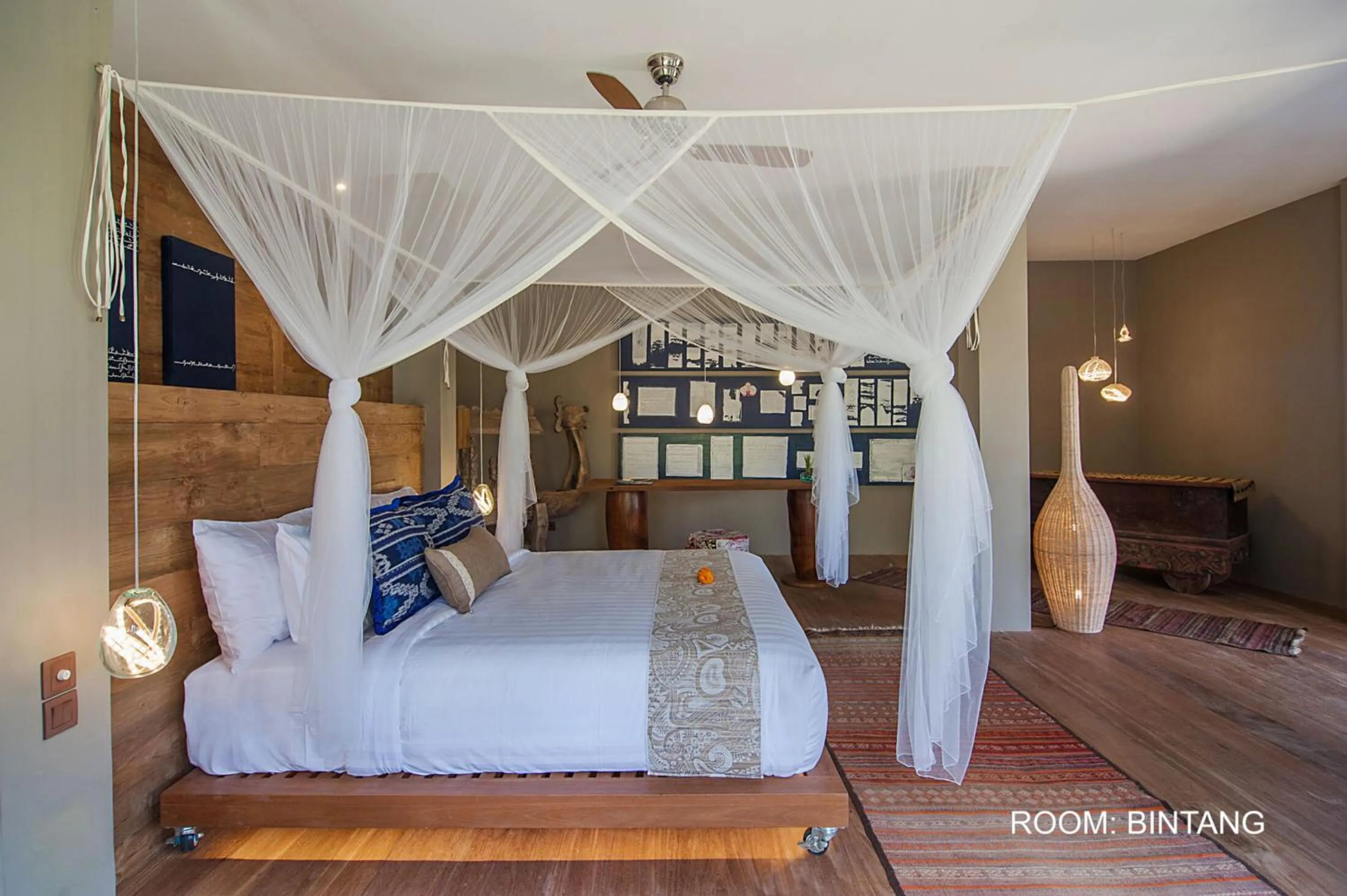 Bed in Blue Karma Dijiwa Ubud