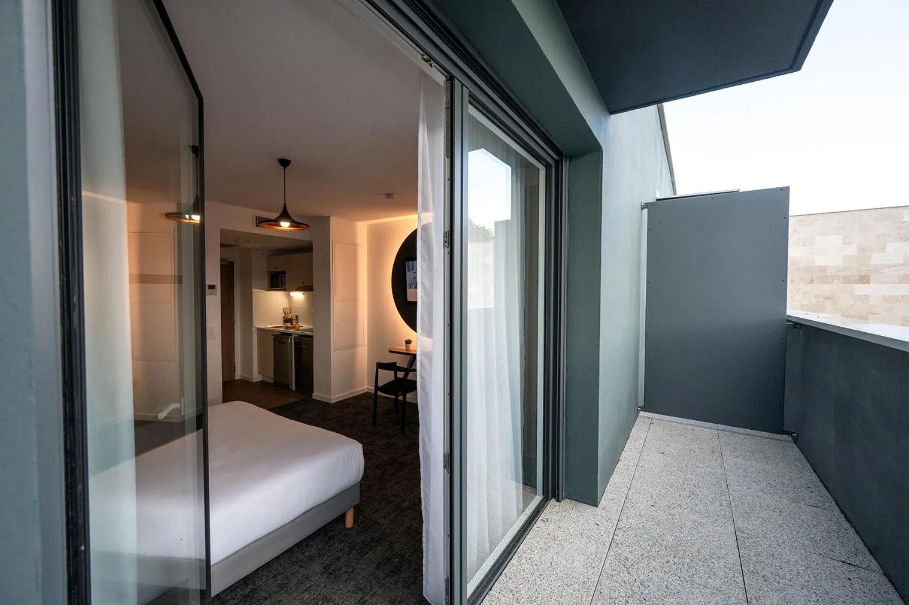 Bed in Nemea Appart Hotel La Boetie Bordeaux Pessac