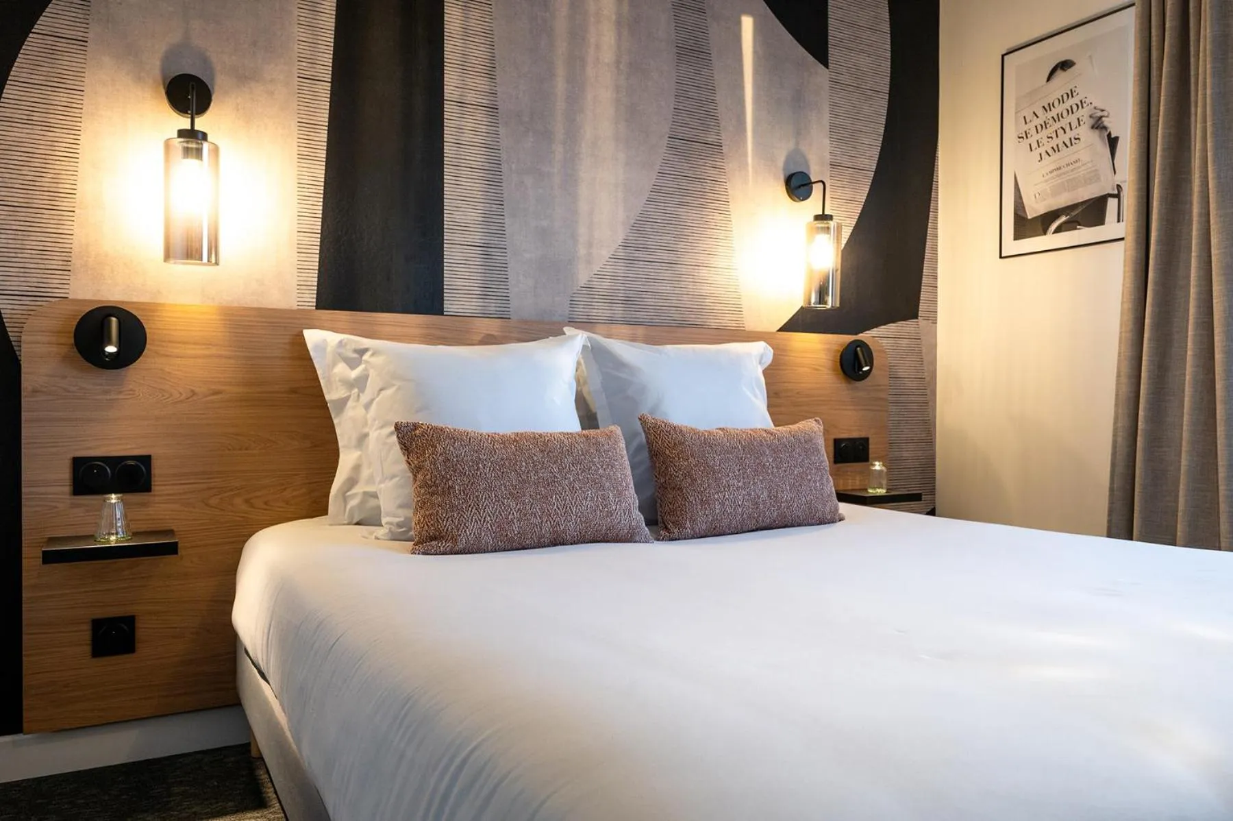 Bed in Nemea Appart Hotel Coeur Europe Strasbourg Illkirch