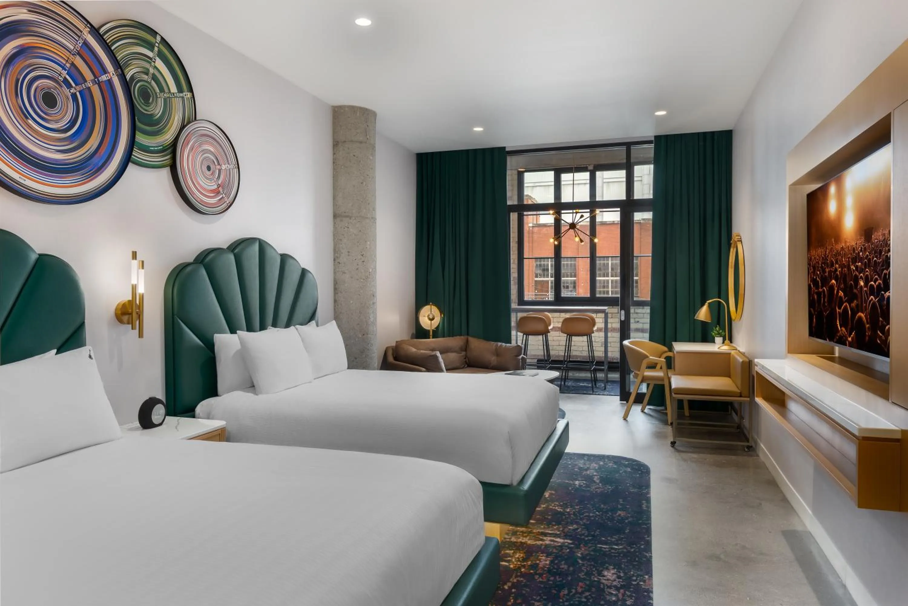 Bed in Hard Rock Hotel London Ontario