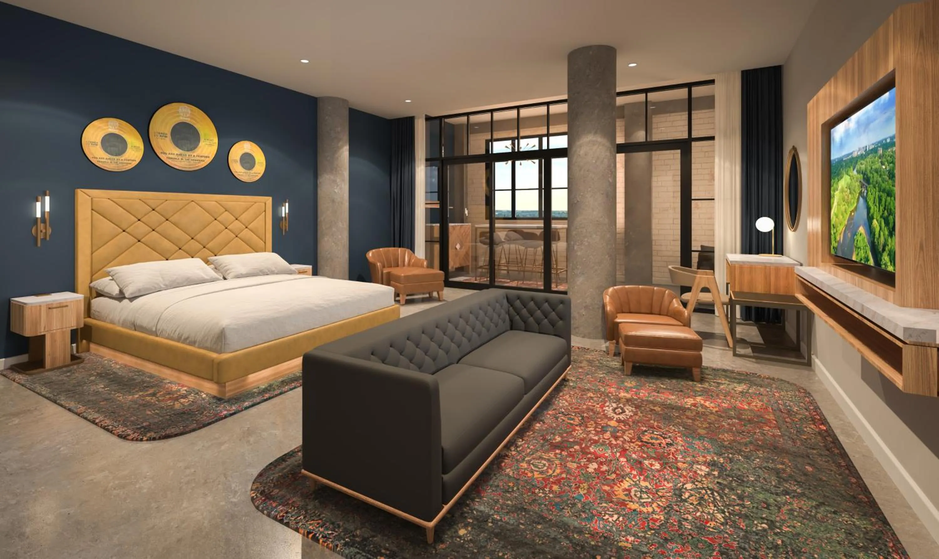 TV and multimedia, Bed in Hard Rock Hotel London Ontario