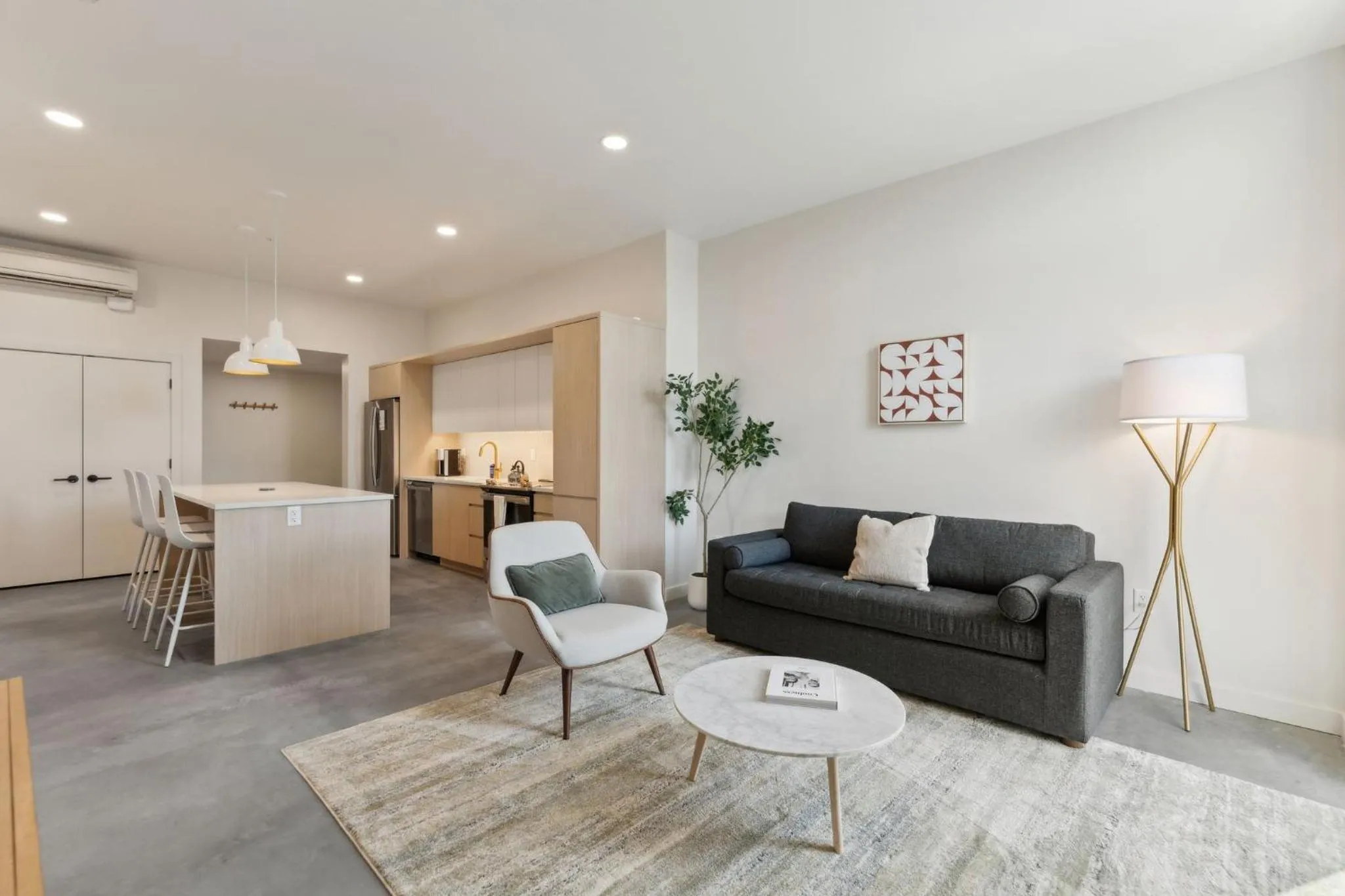 Living room in Placemakr Salt Lake City