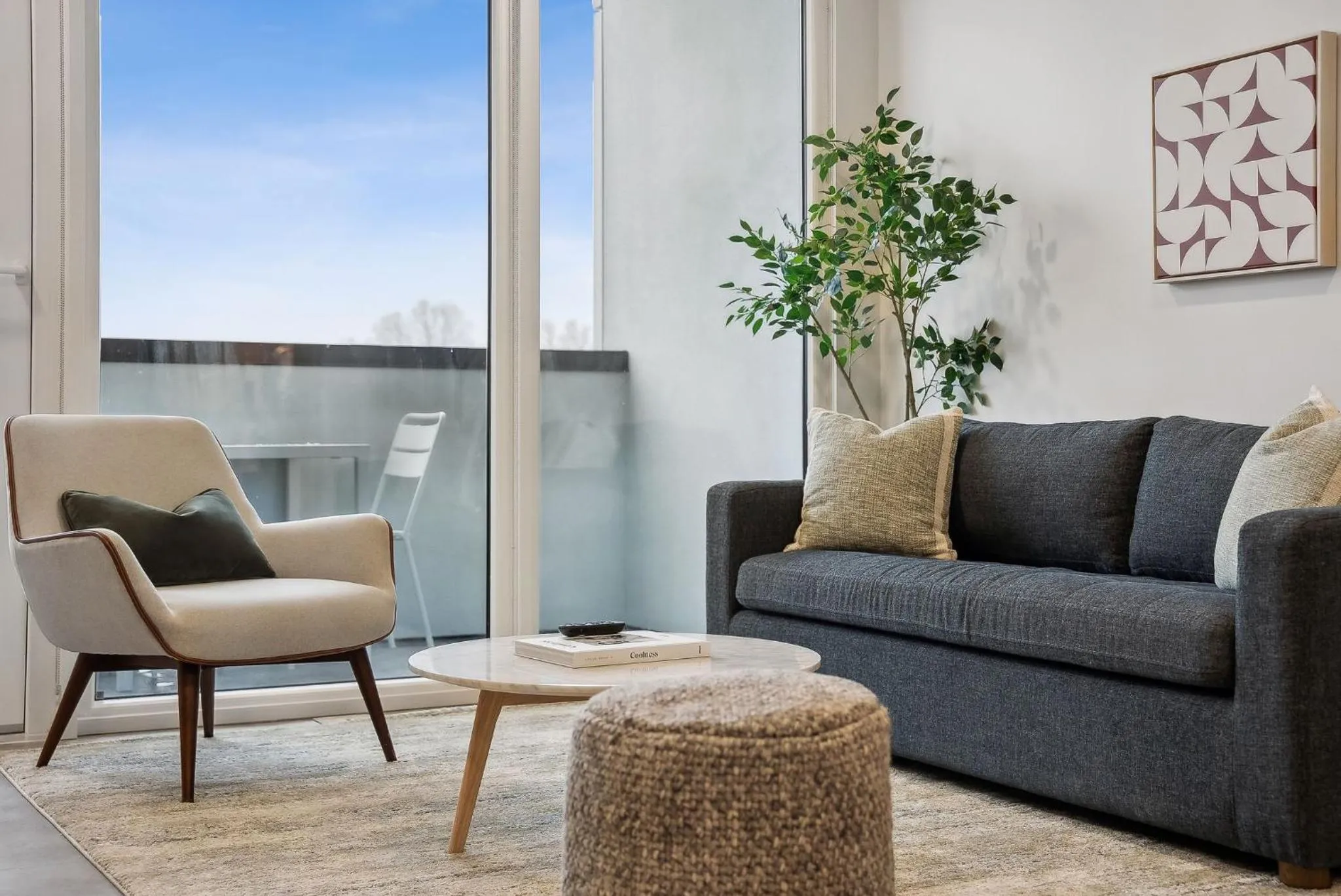 Living room in Placemakr Salt Lake City