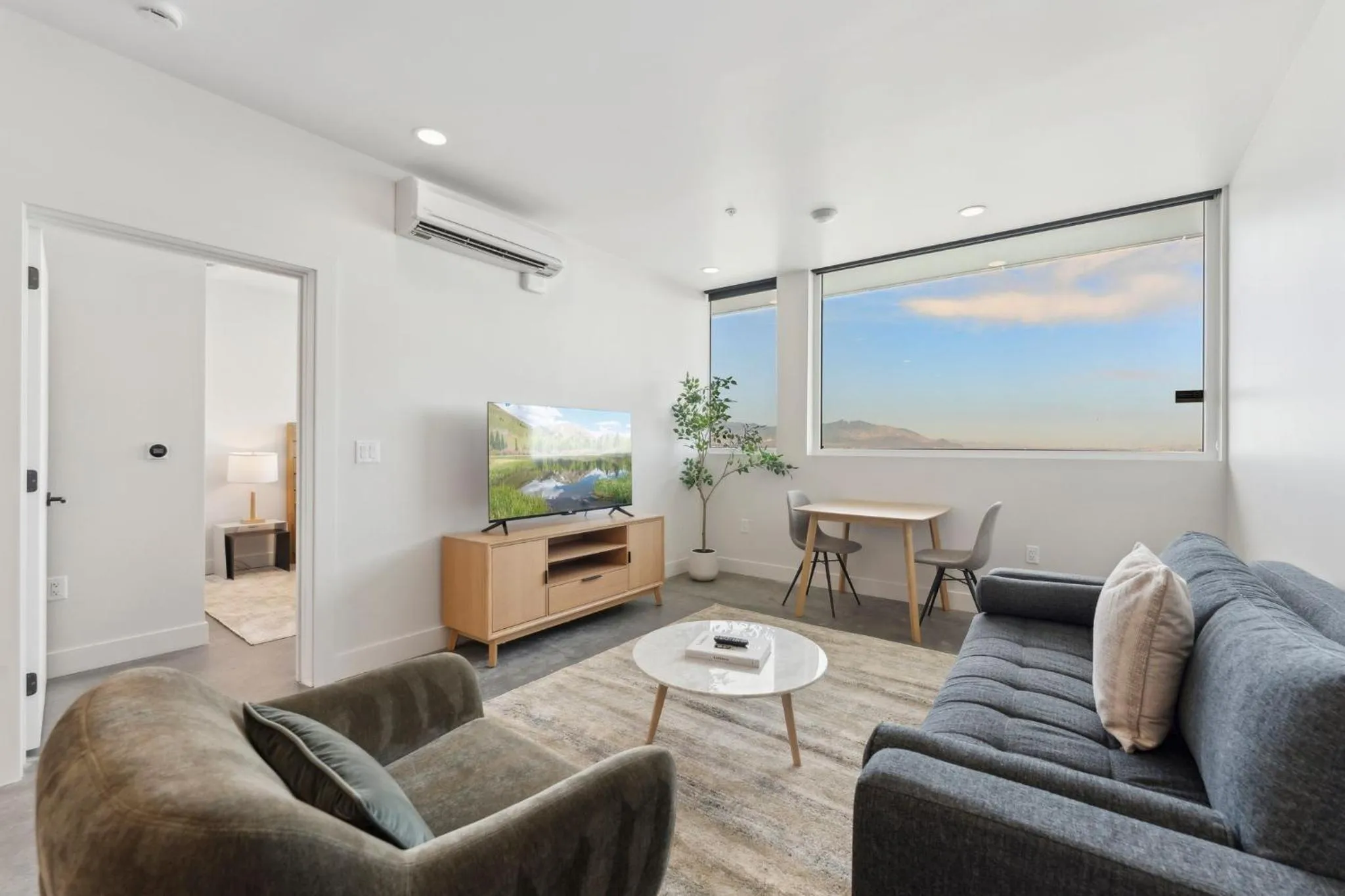 Living room in Placemakr Salt Lake City