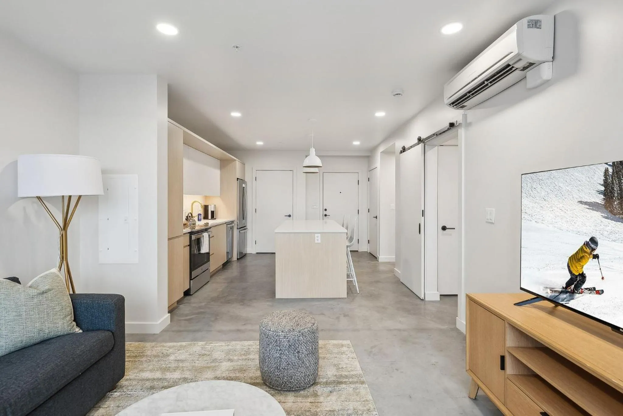 Living room in Placemakr Salt Lake City