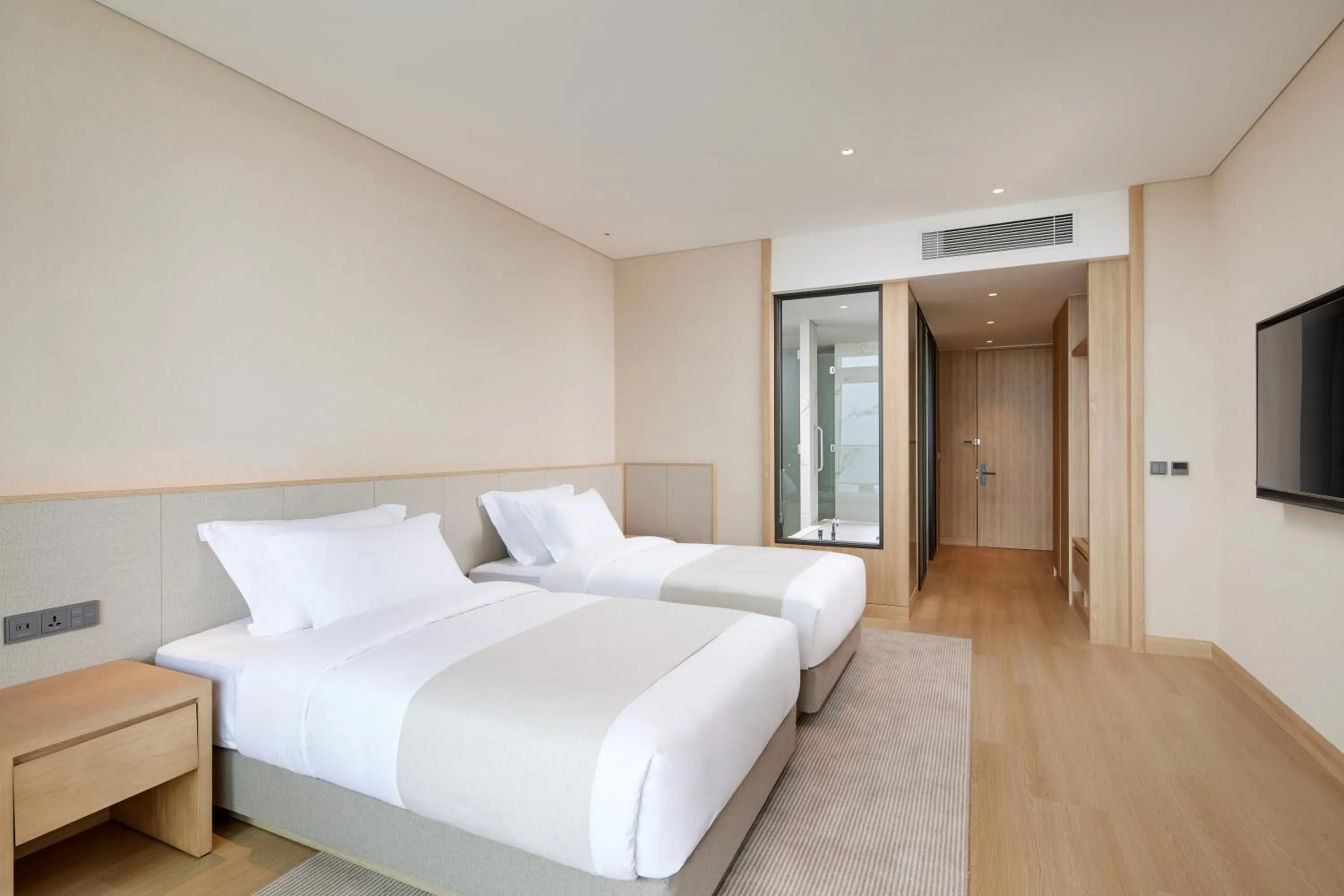 Bed in Shillamonogram Gangneung Hotel