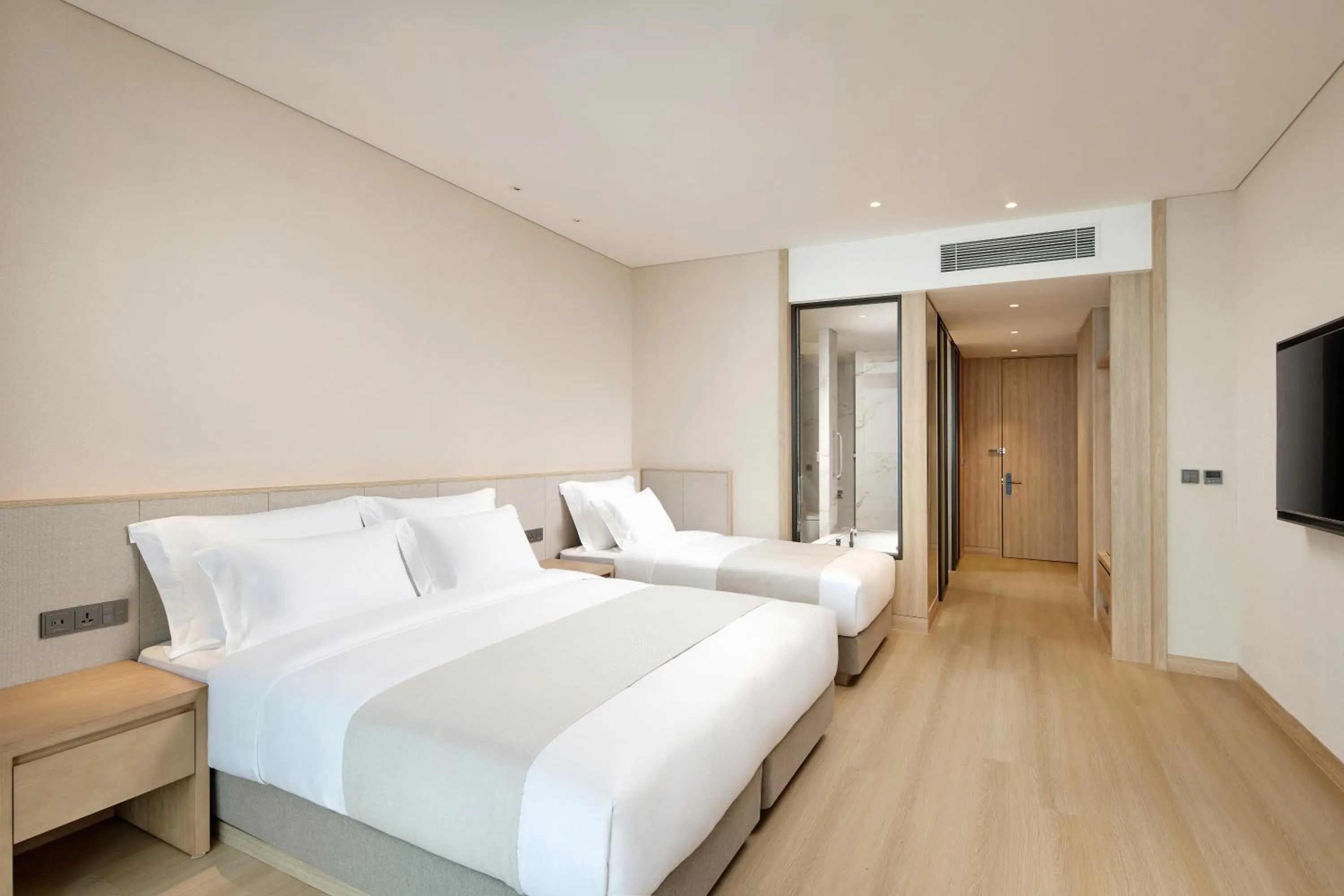 Bed in Shillamonogram Gangneung Hotel