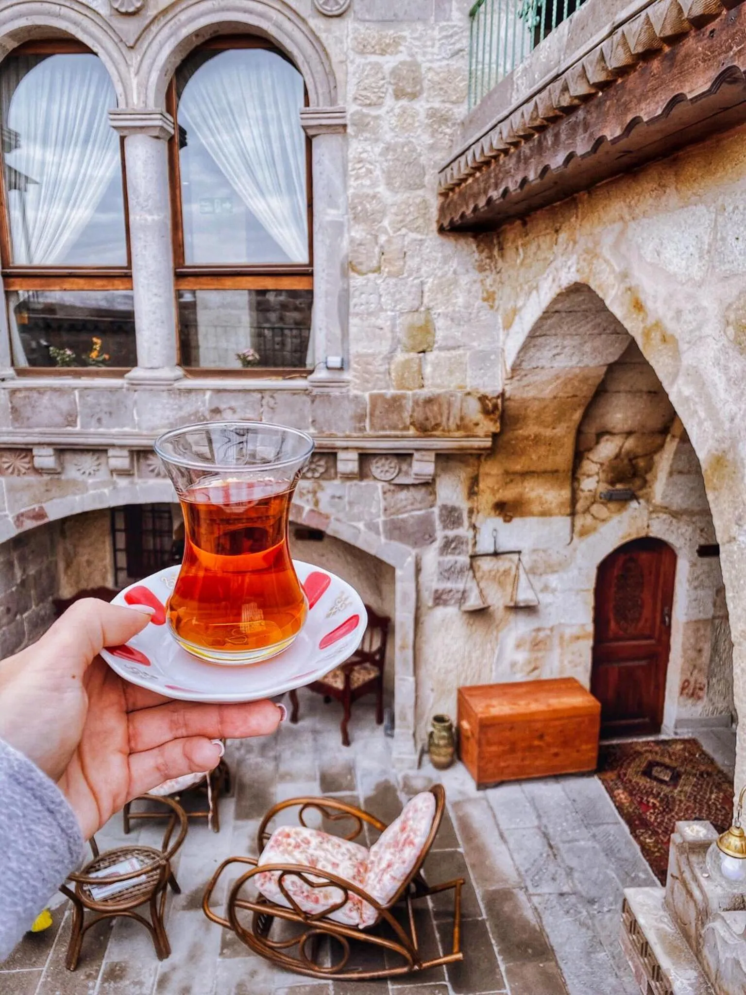 Inner courtyard view in Charming Cave Hotel