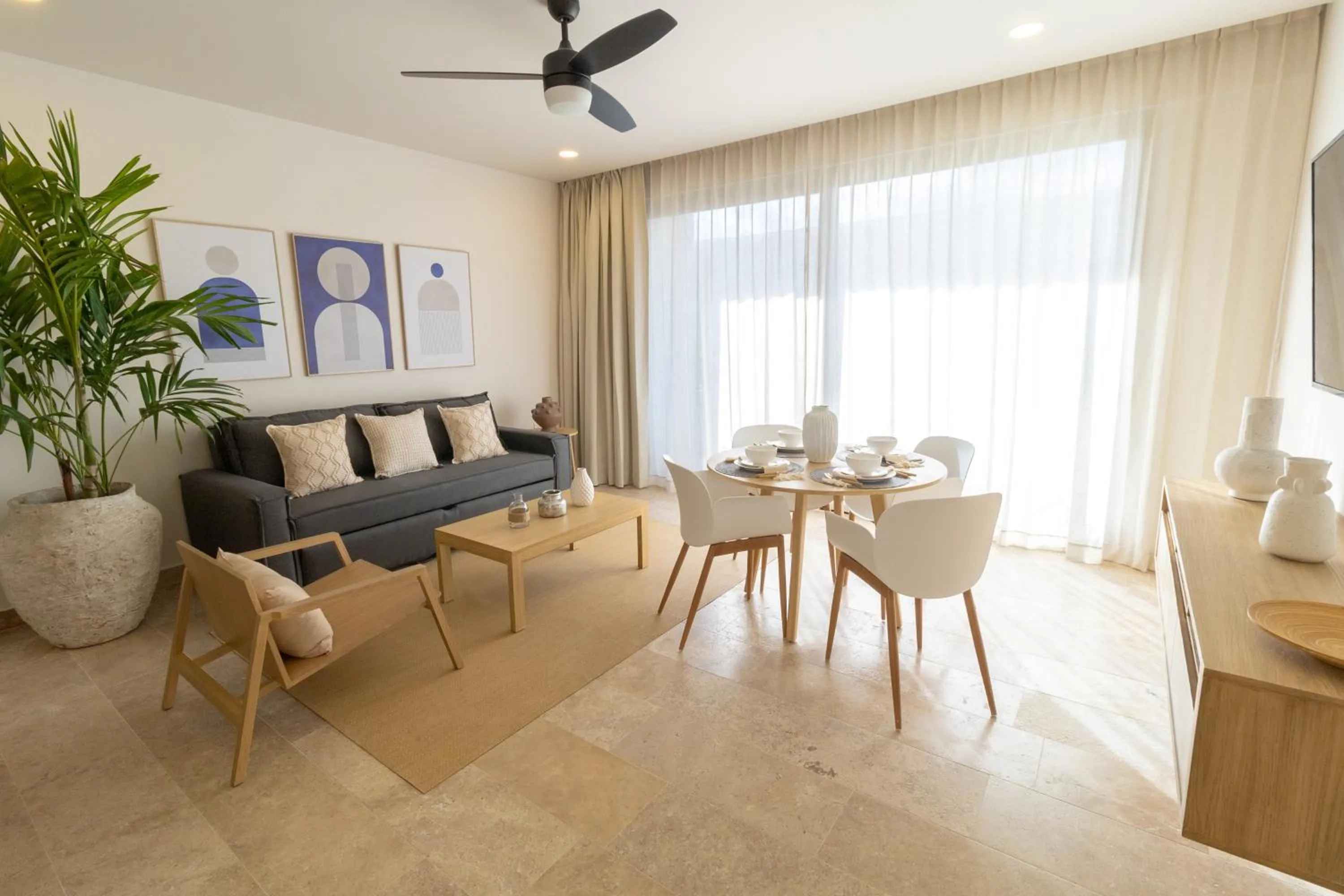 Living room in abba Suites Playa del Carmen