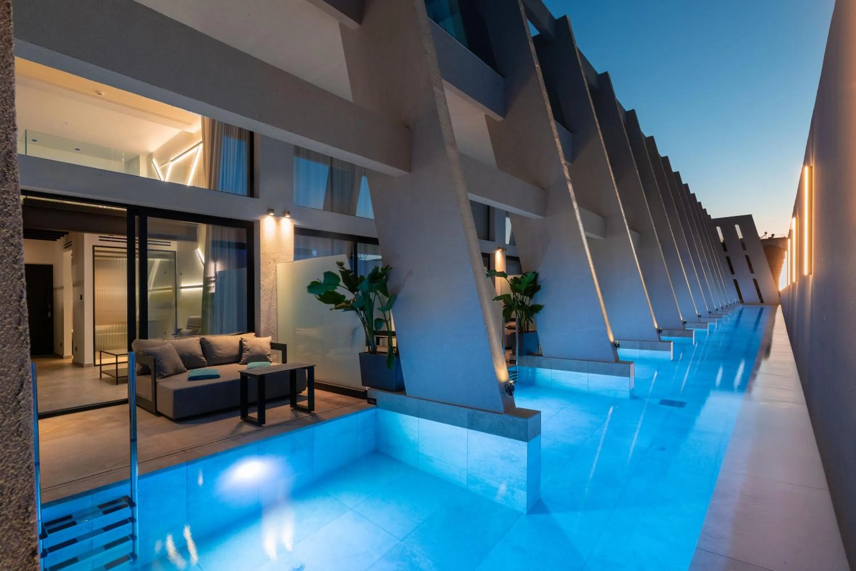 Pool view in Agkyra Hotel