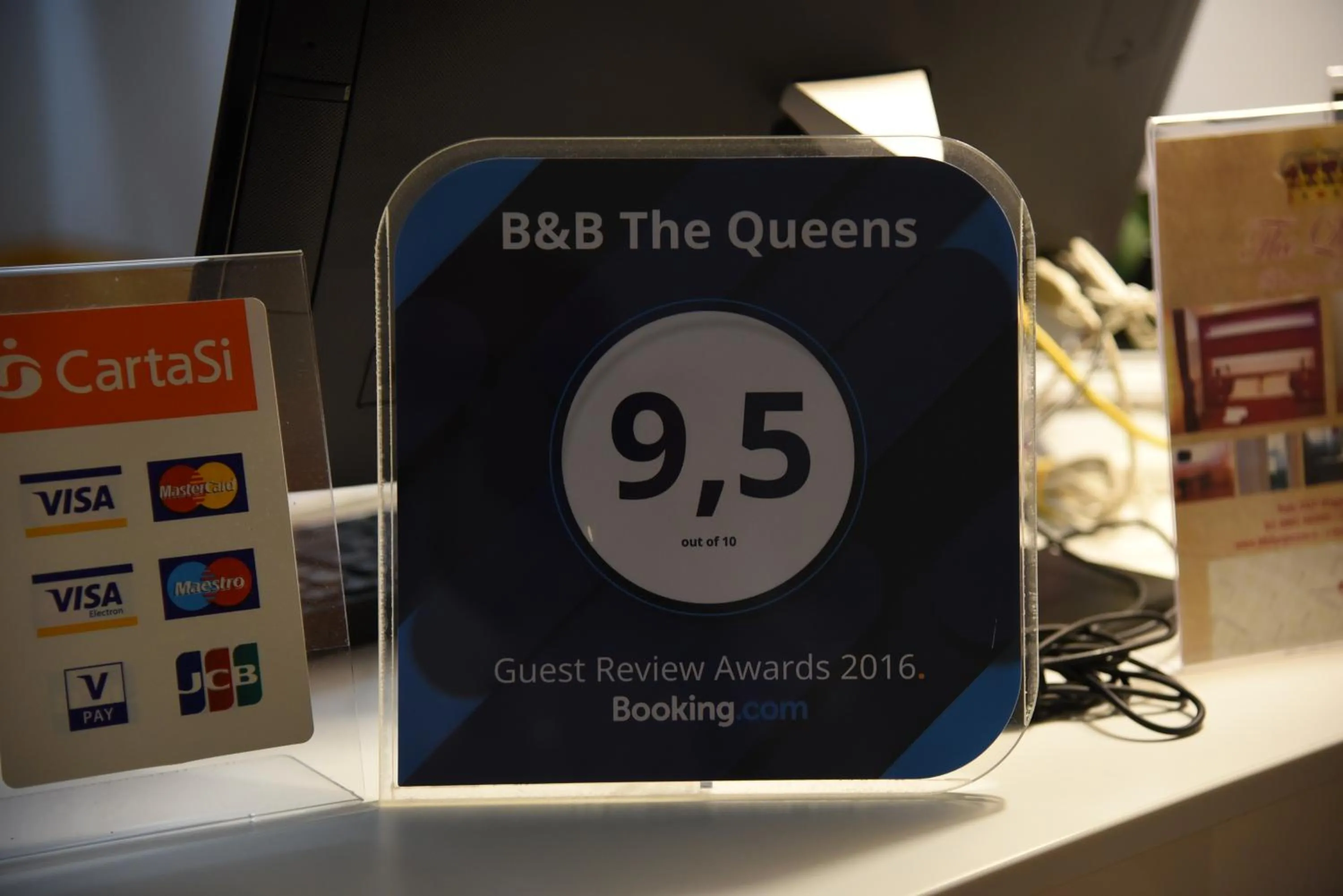 Certificate/Award in B&B The Queens