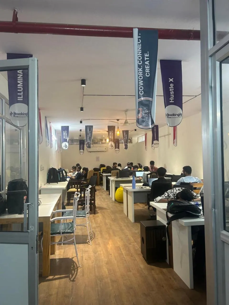 Seating area in J Startup House, Jaipur - C Scheme