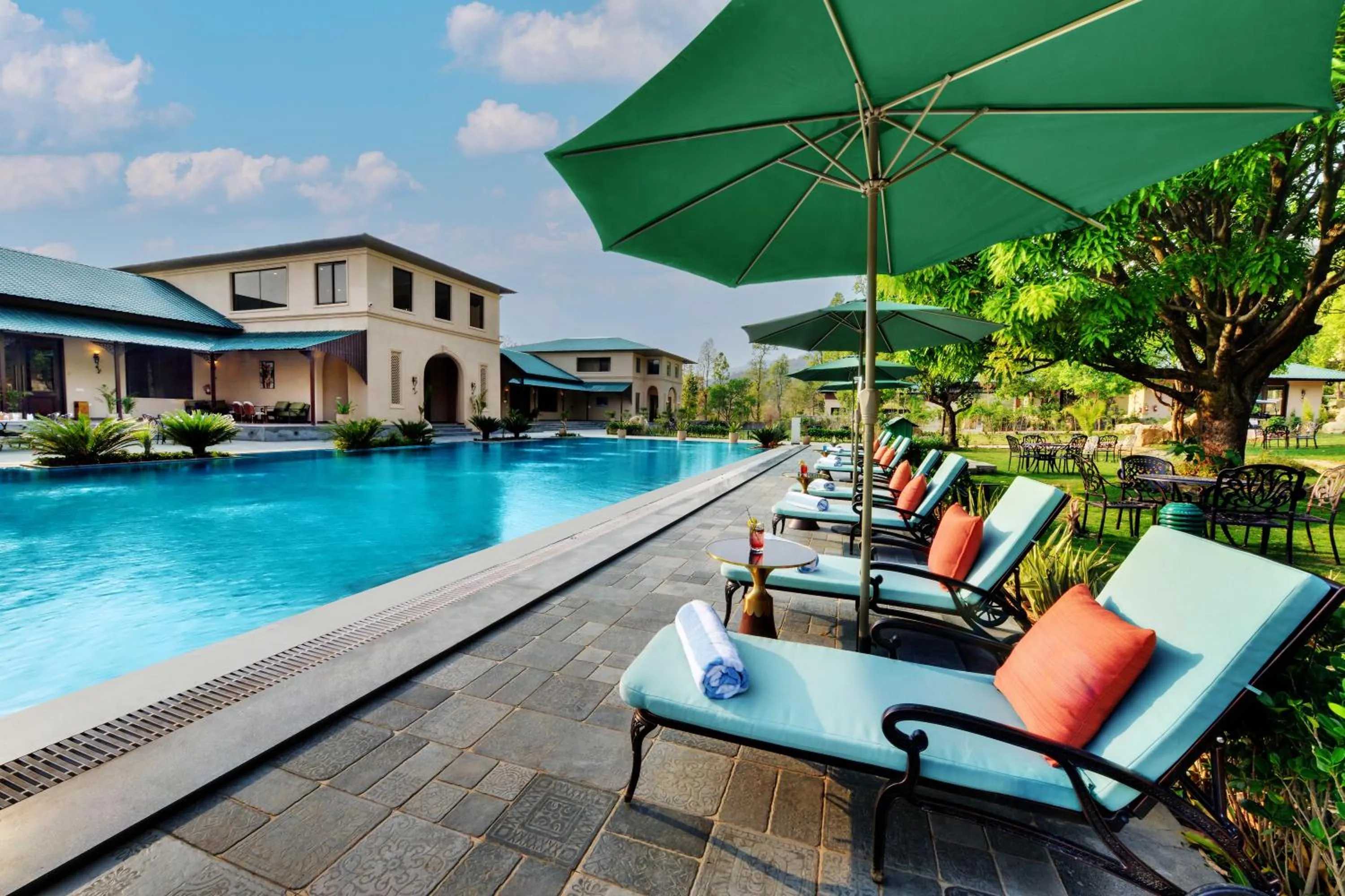 Property building in Debu's The Fern Resort & Spa, Jim Corbett, Series by Marriott