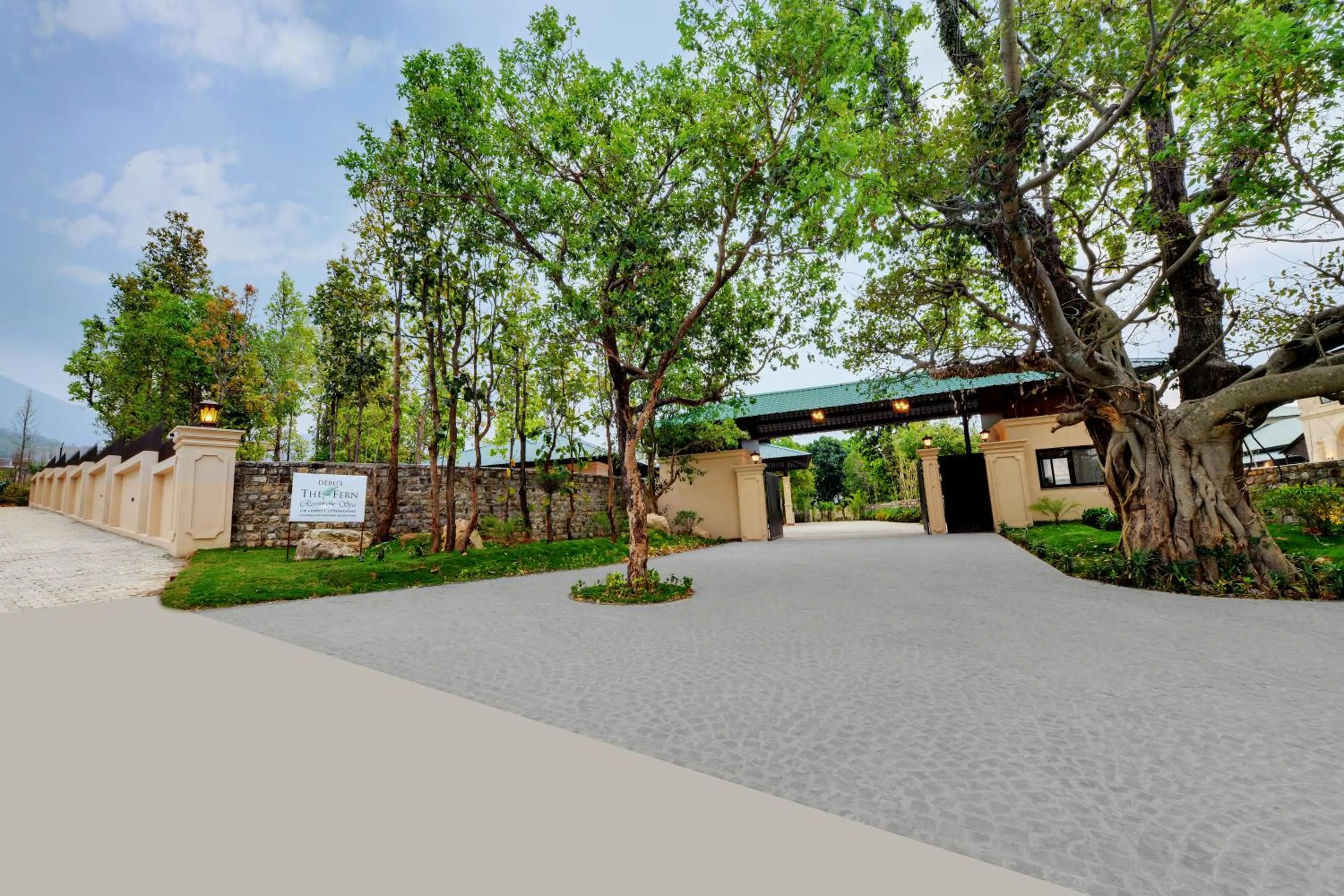 Property building in Debu's The Fern Resort & Spa, Jim Corbett, Series by Marriott