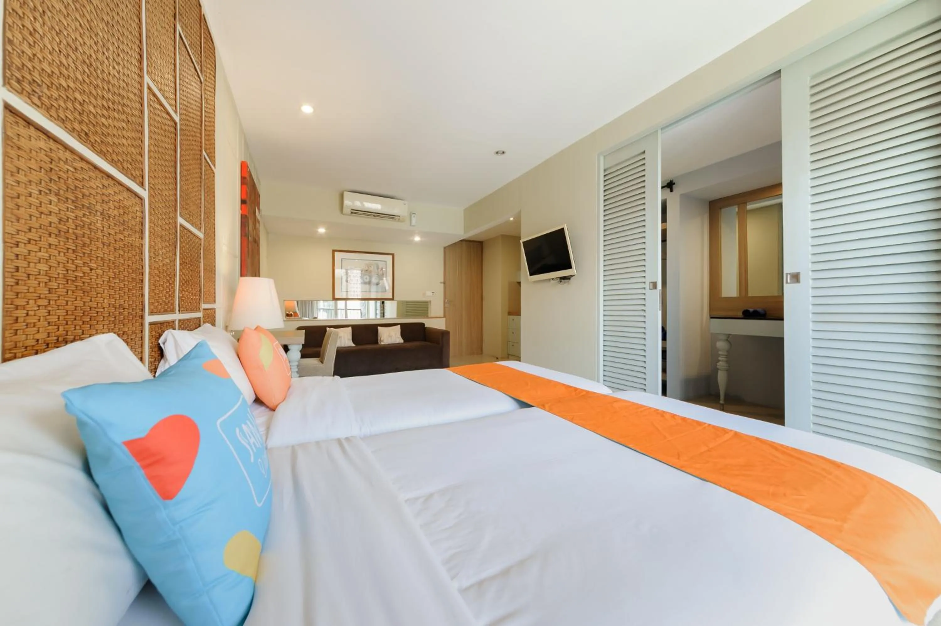 Bedroom, Bed in Sans Vibes Astana Residence Seminyak
