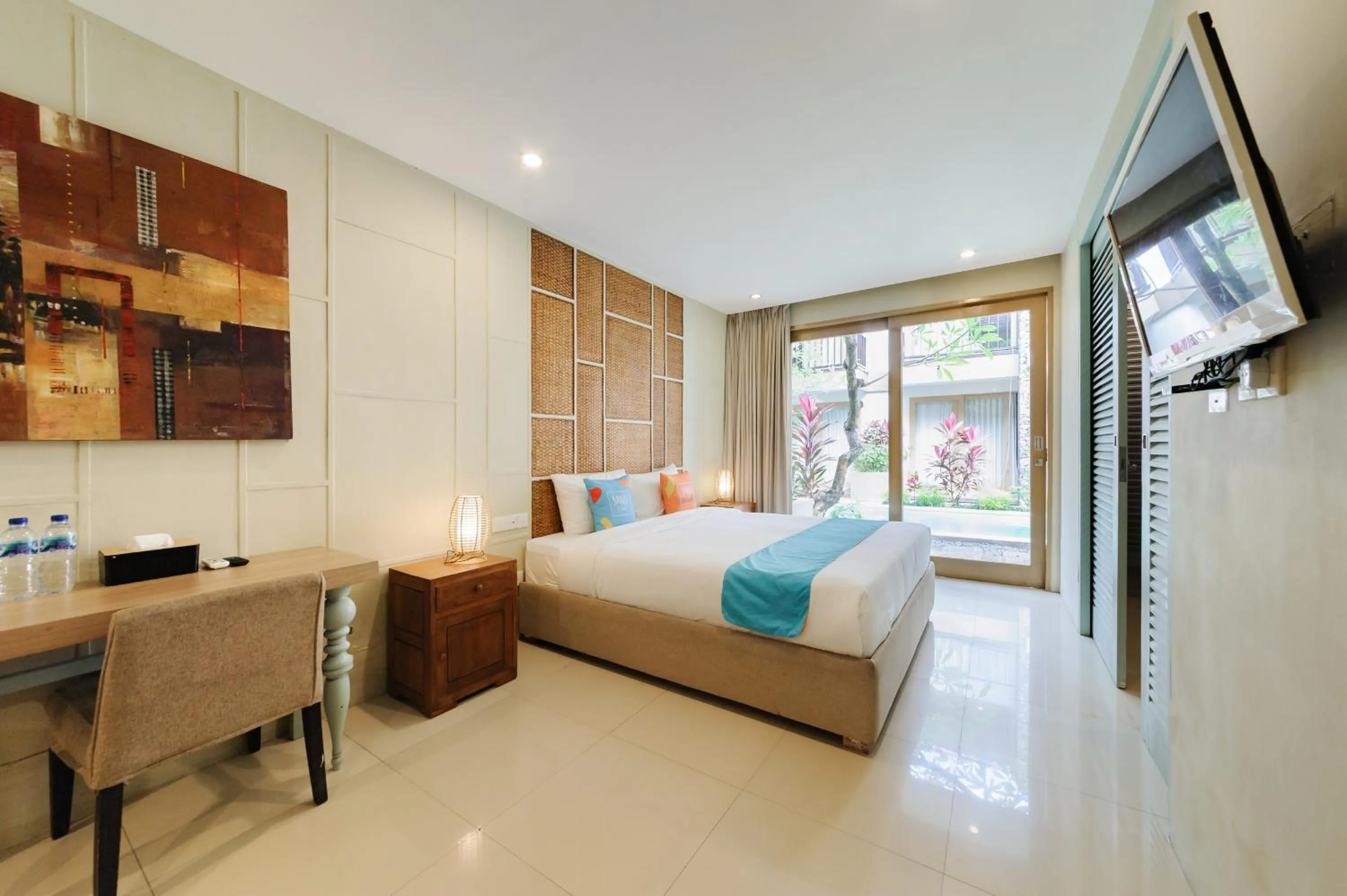 Bedroom, Bed in Sans Vibes Astana Residence Seminyak