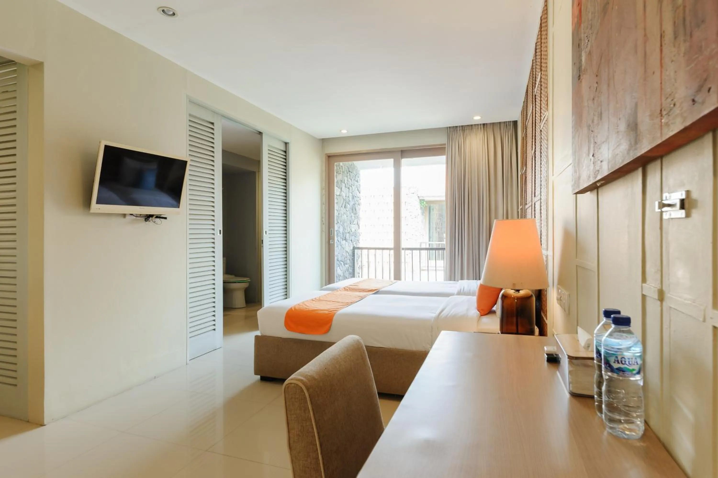 Bedroom, Bed in Sans Vibes Astana Residence Seminyak