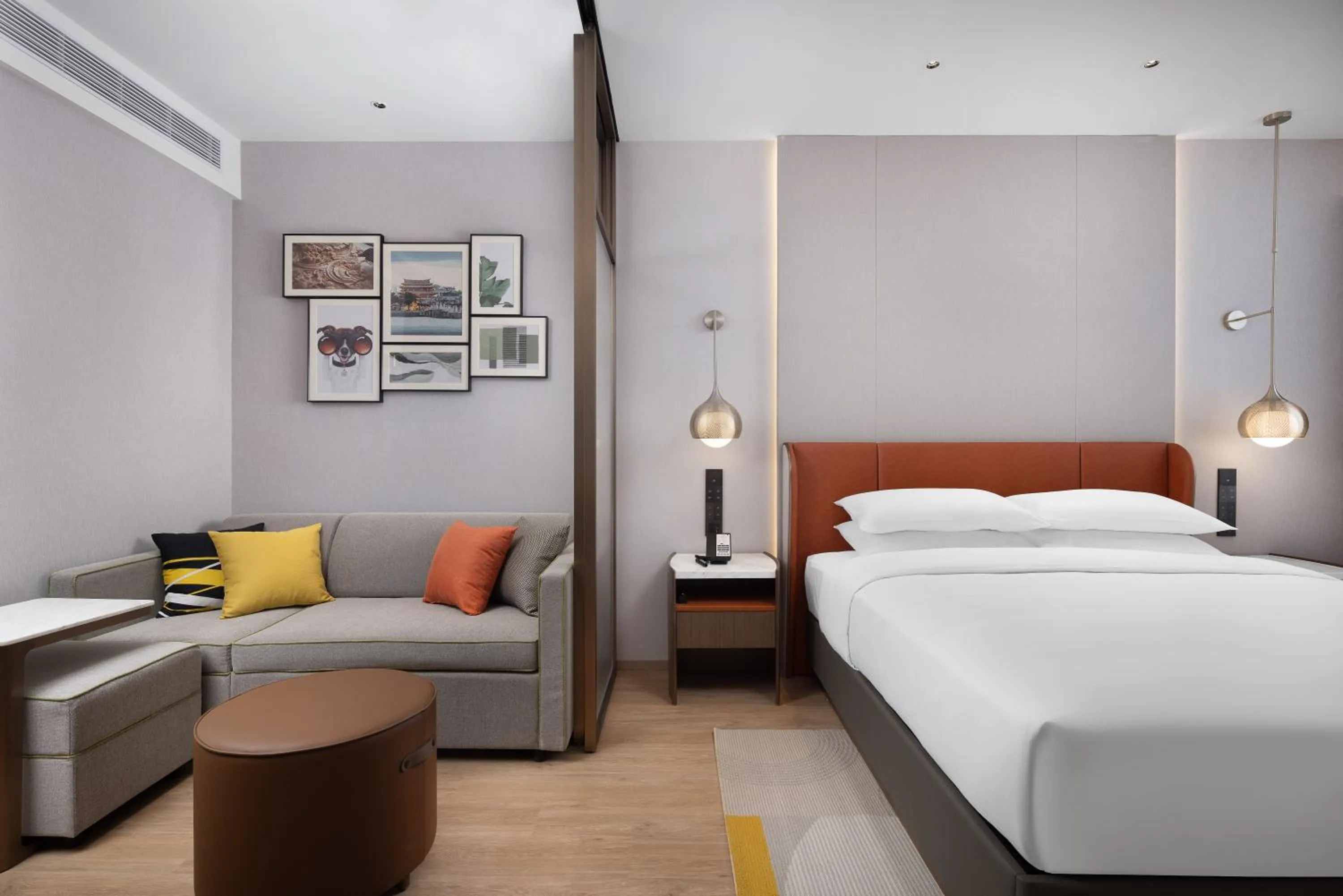 Seating area in Home2 Suite by Hilton Chaozhou