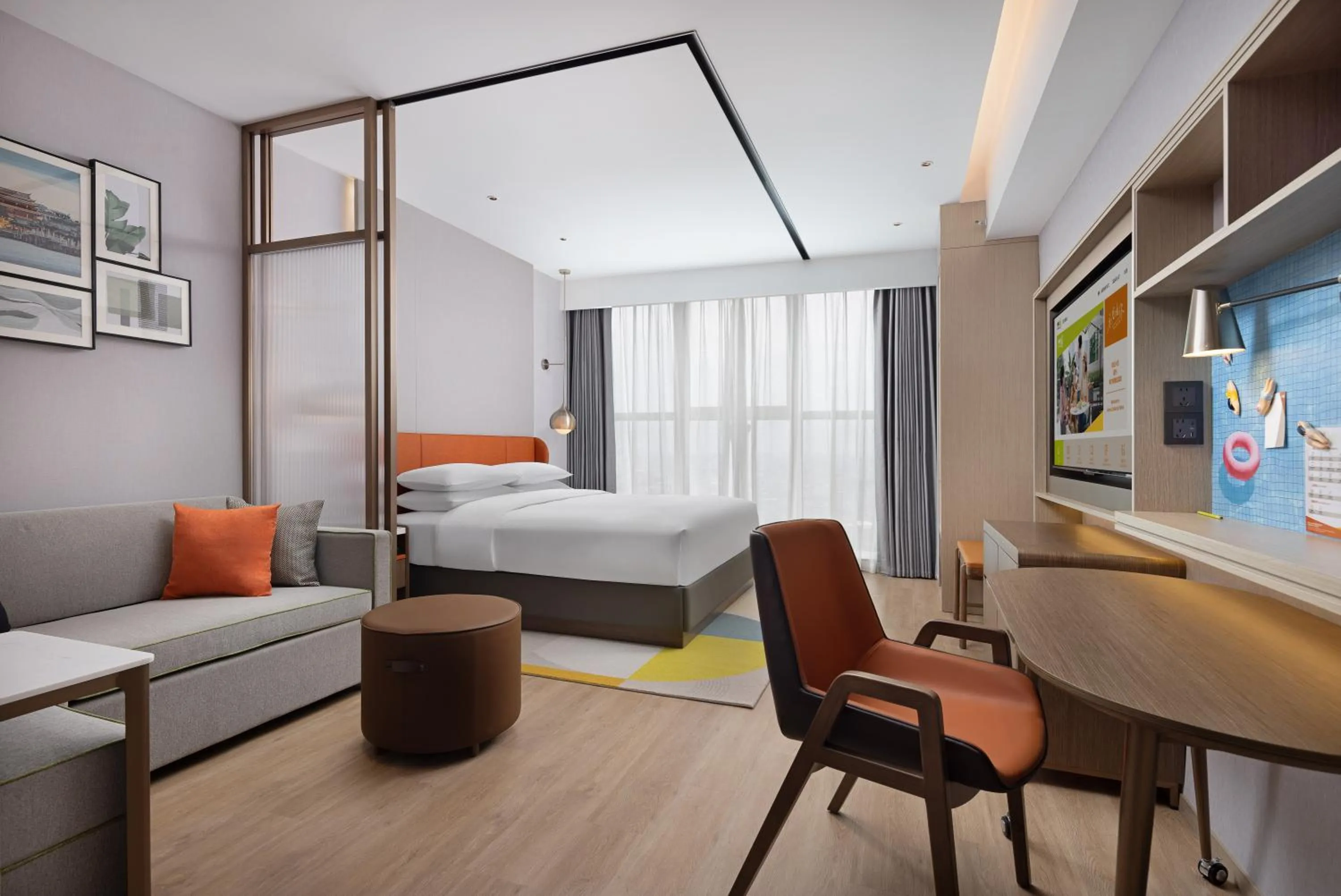 Bed in Home2 Suite by Hilton Chaozhou