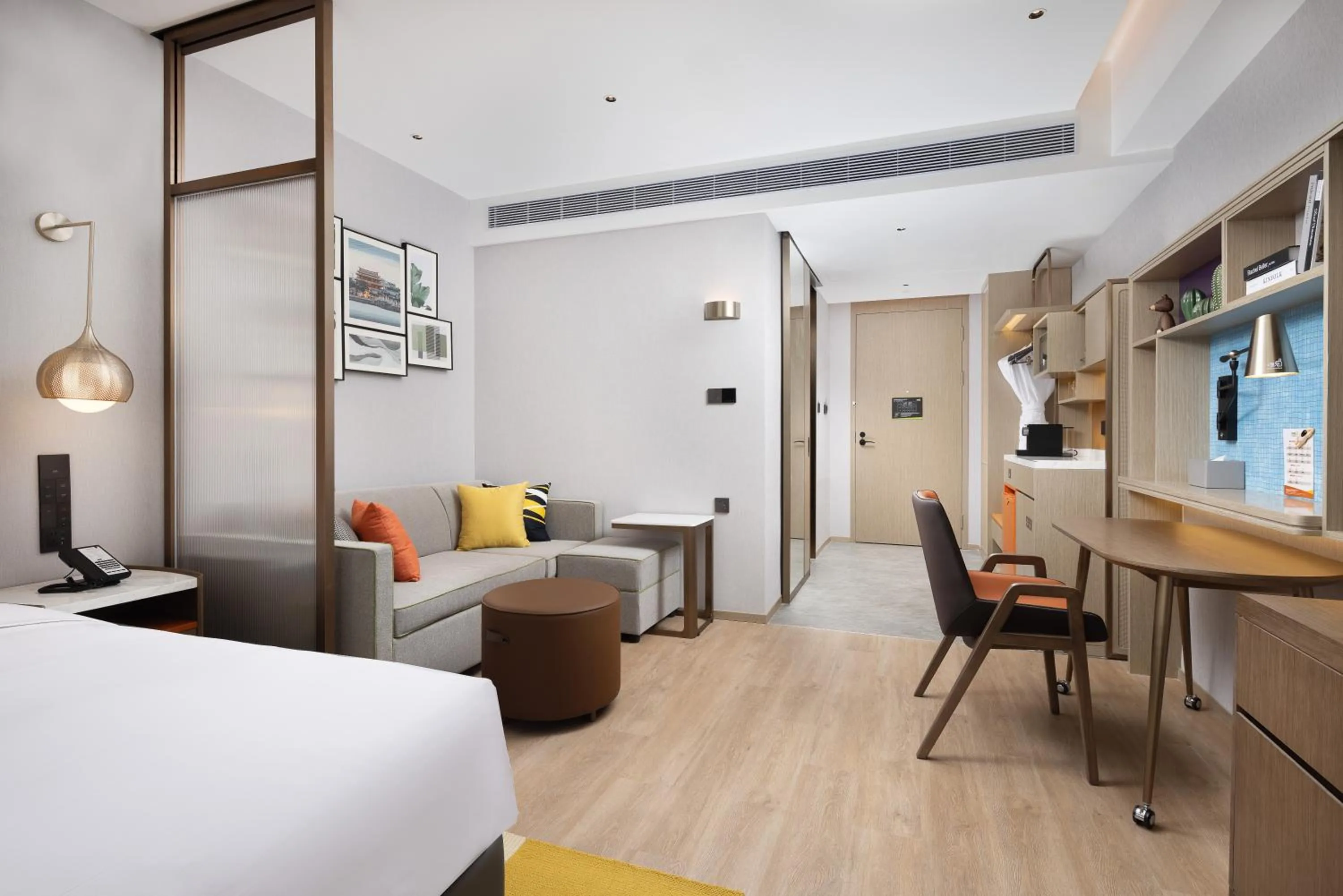 Seating area in Home2 Suite by Hilton Chaozhou