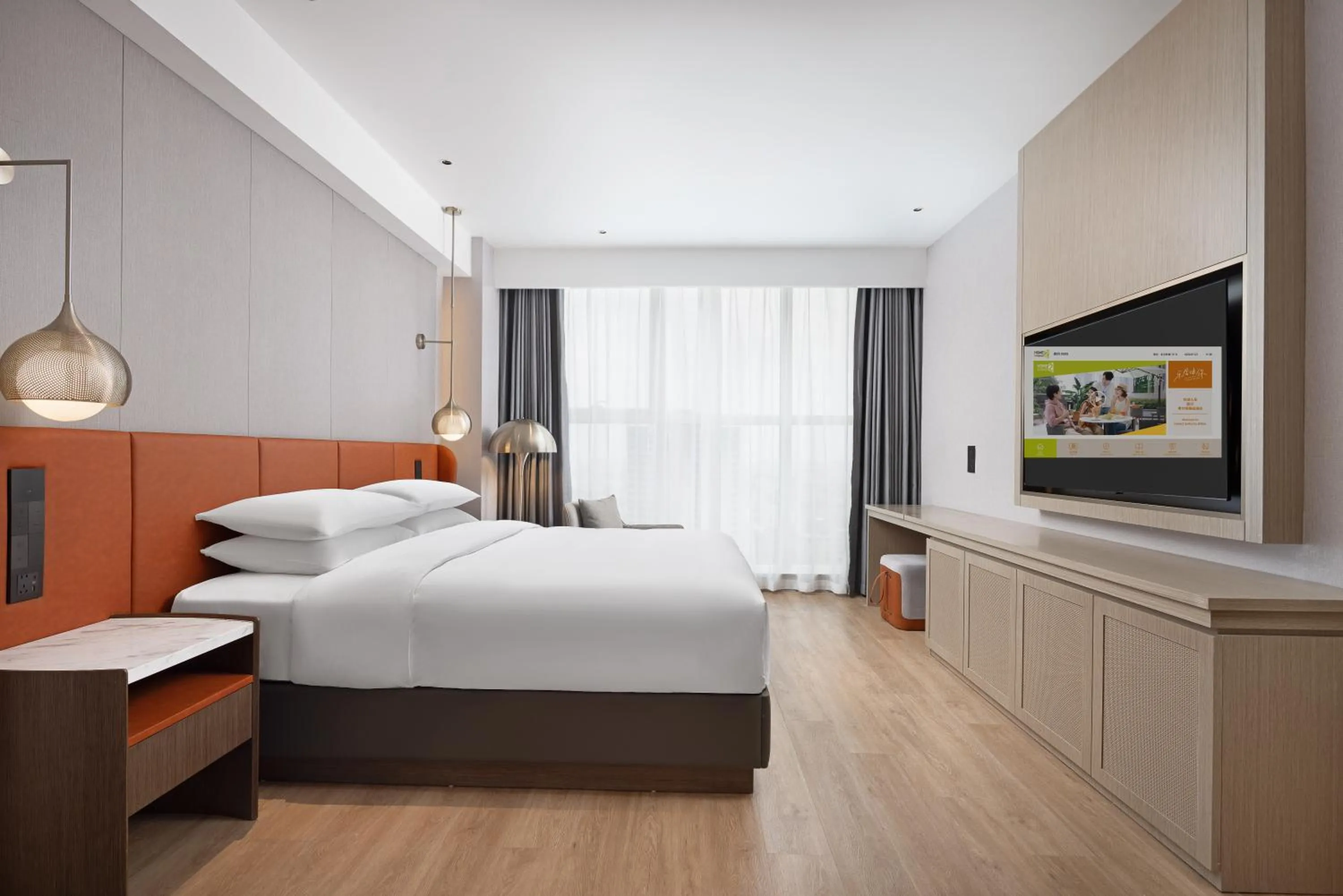 Bed in Home2 Suite by Hilton Chaozhou