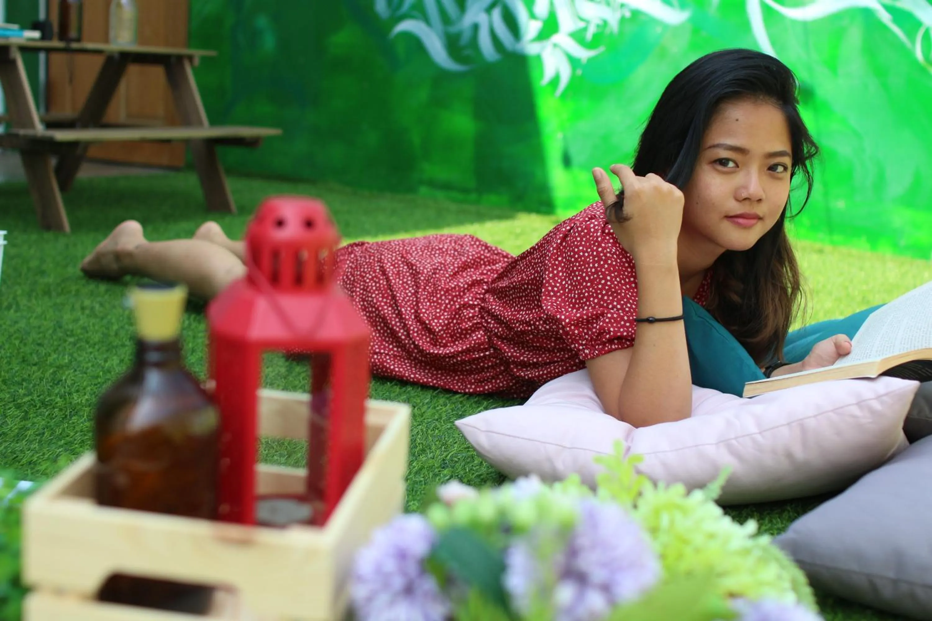 Garden in T-Life Hostel