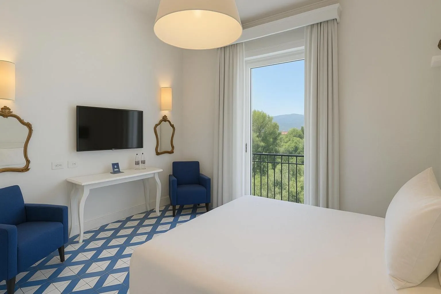 City view, Bed in Grand Hotel Europa Palace Sorrento