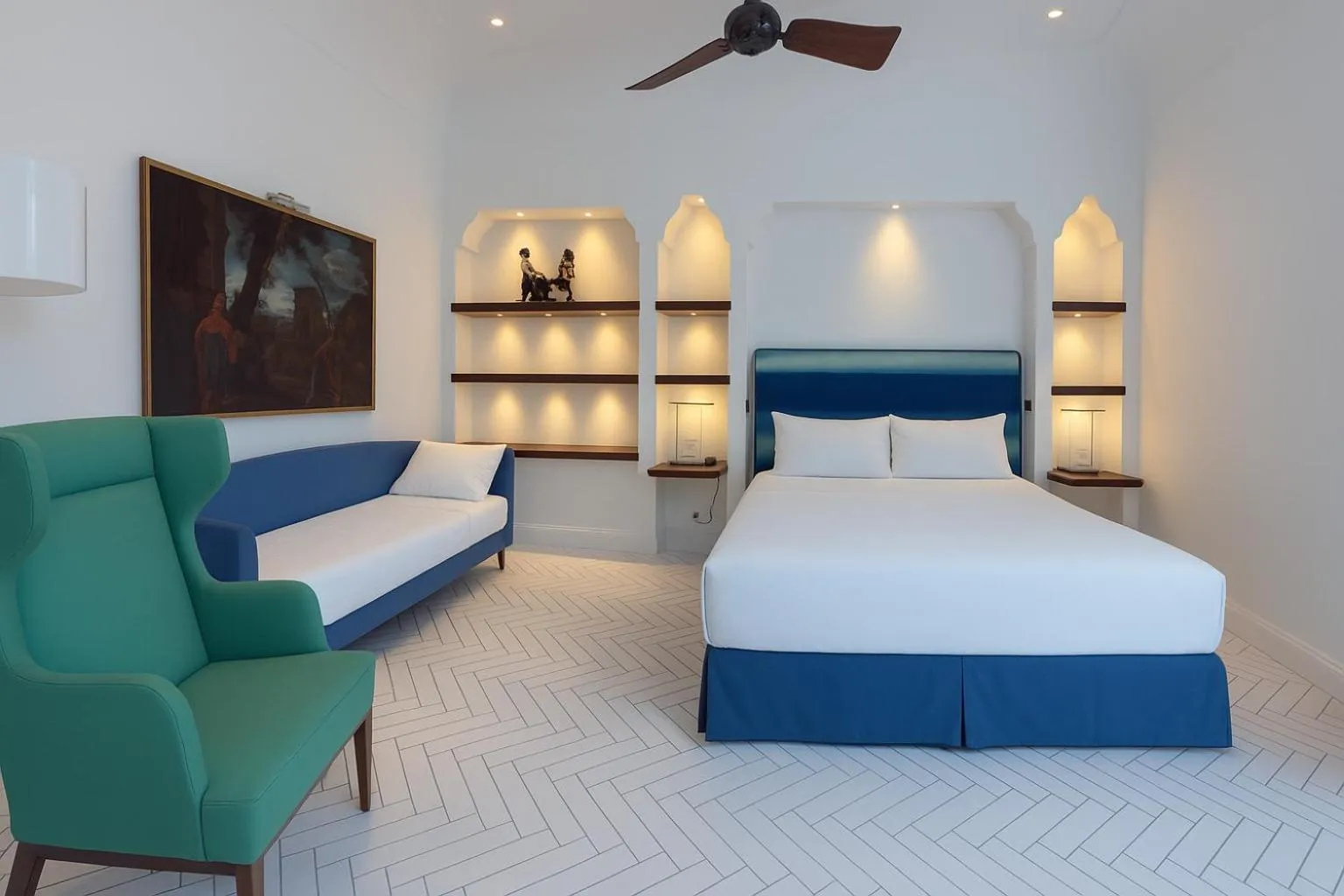 Bed in Grand Hotel Europa Palace Sorrento