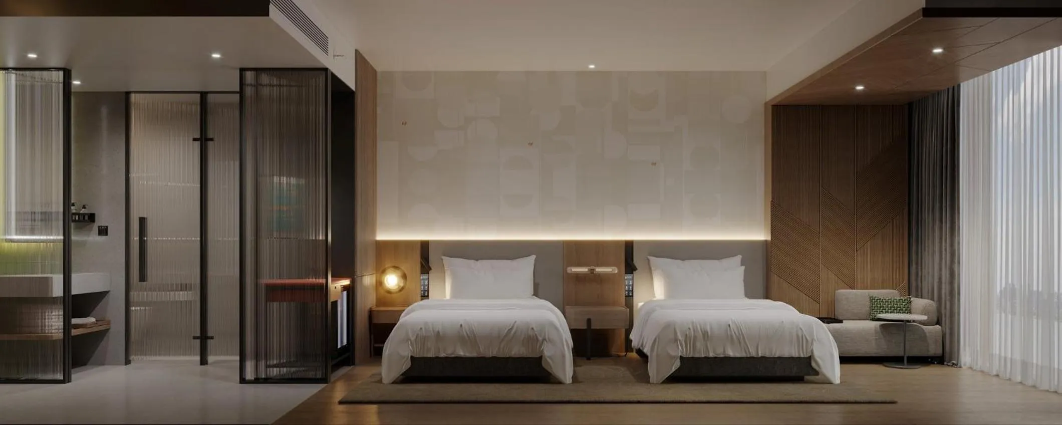 Photo of the whole room in EVEN Hotel Wuhan Airport Zone by IHG