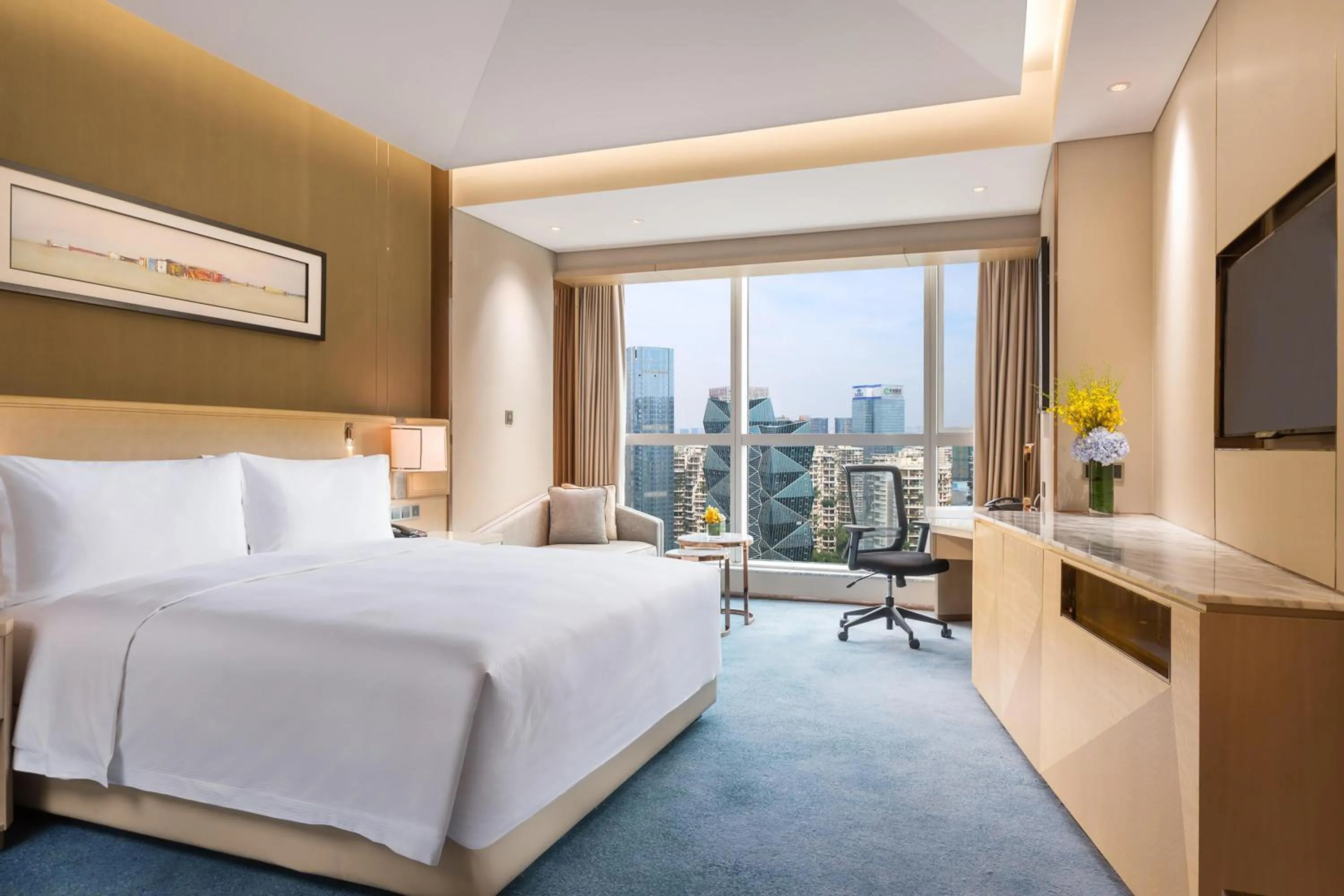 Bed in Hilton Chengdu