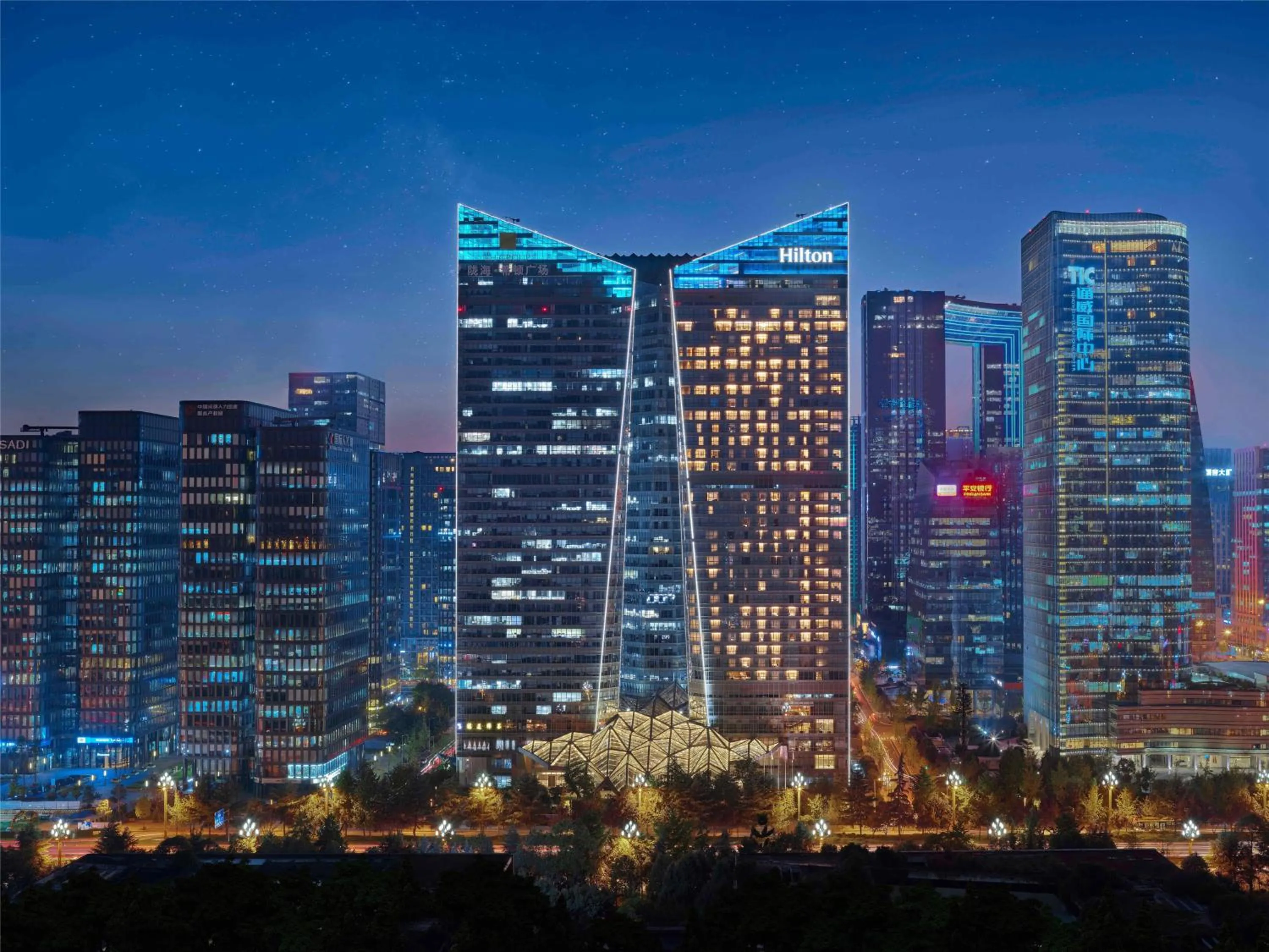 Property building in Hilton Chengdu
