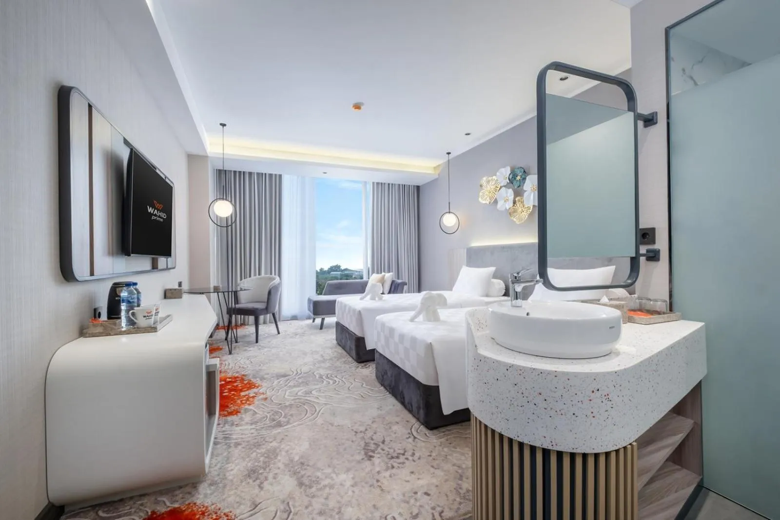 Bed in Wahid Prime Hotel Salatiga