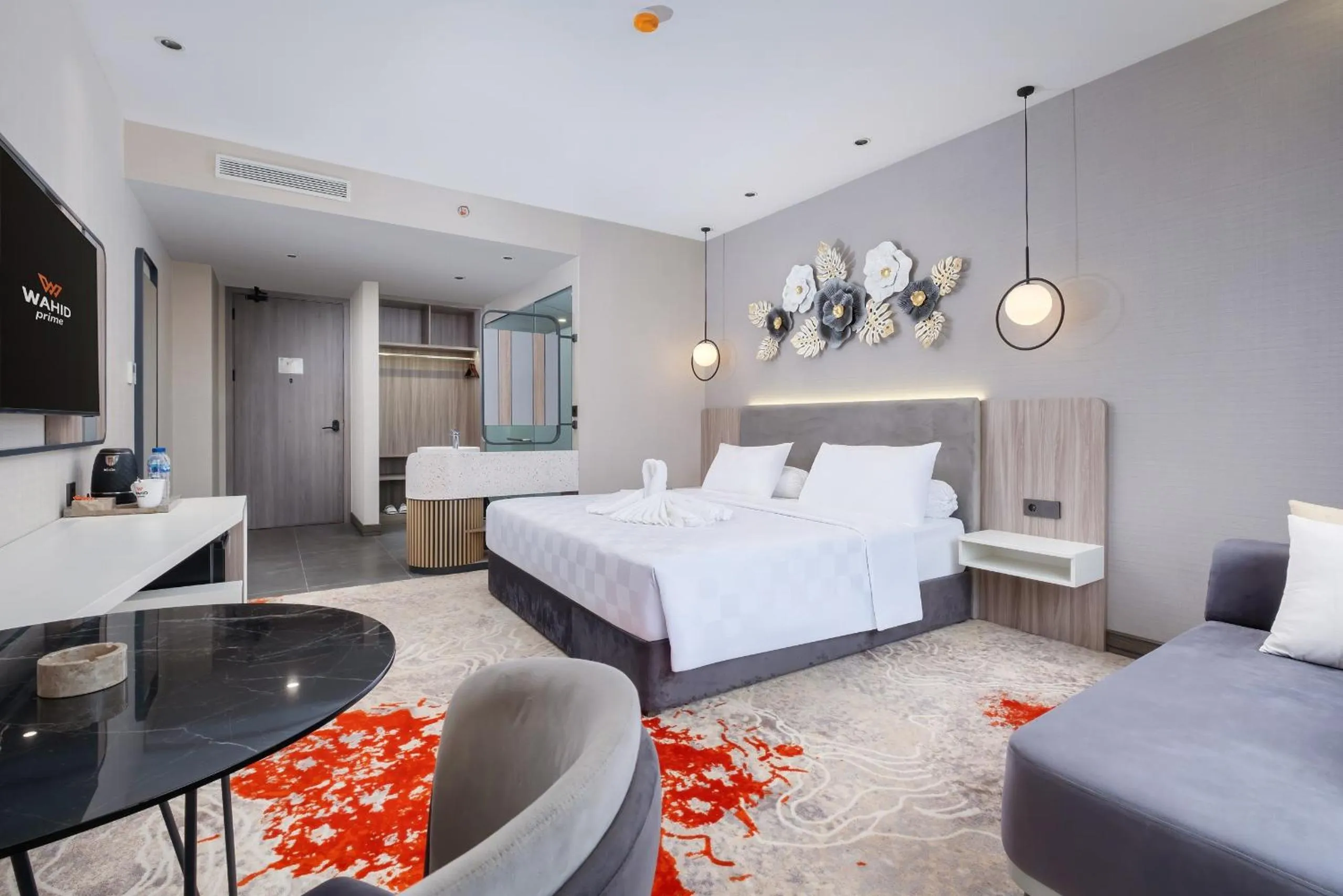 Bed in Wahid Prime Hotel Salatiga