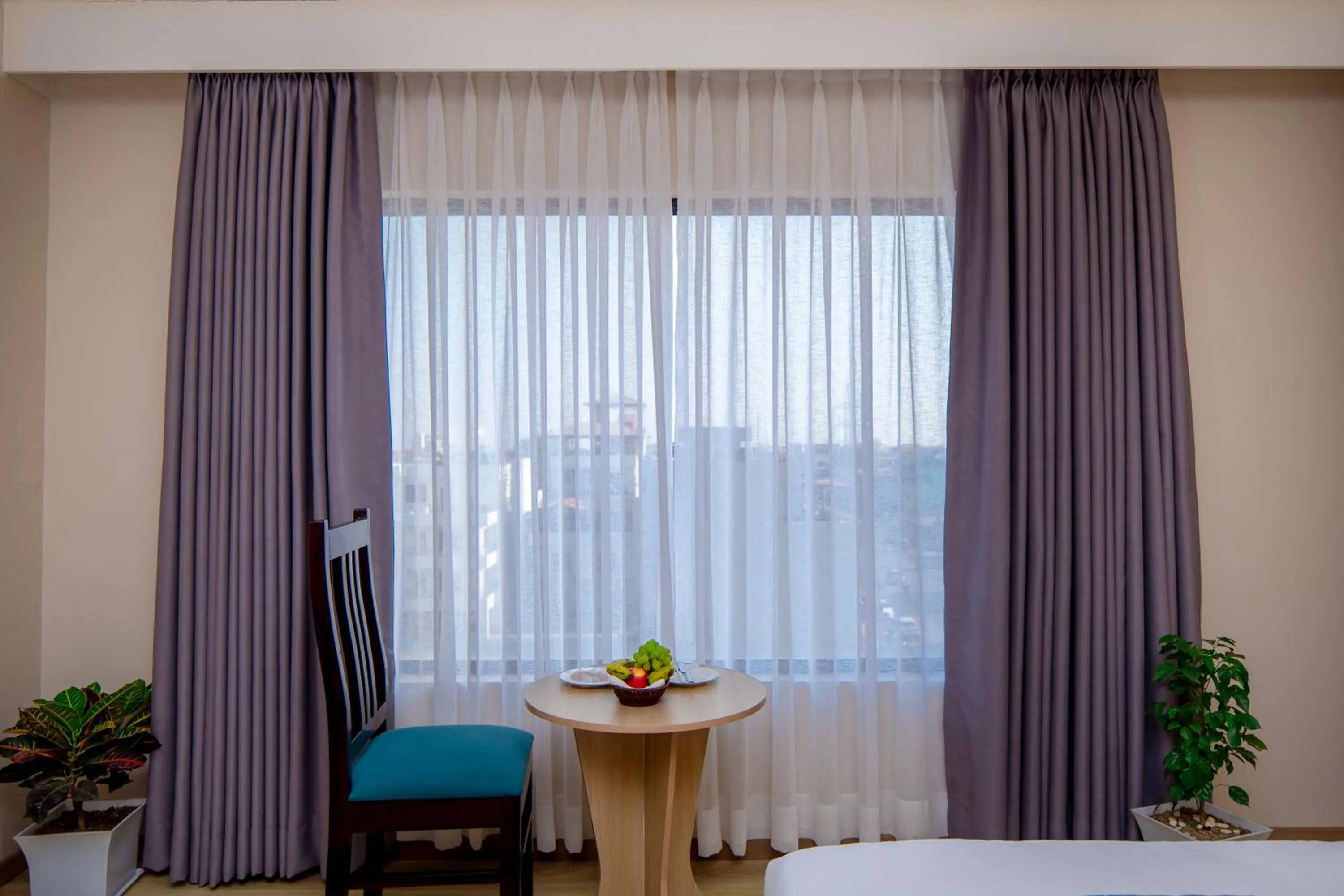 Seating area in Velvet Luxe Hotel