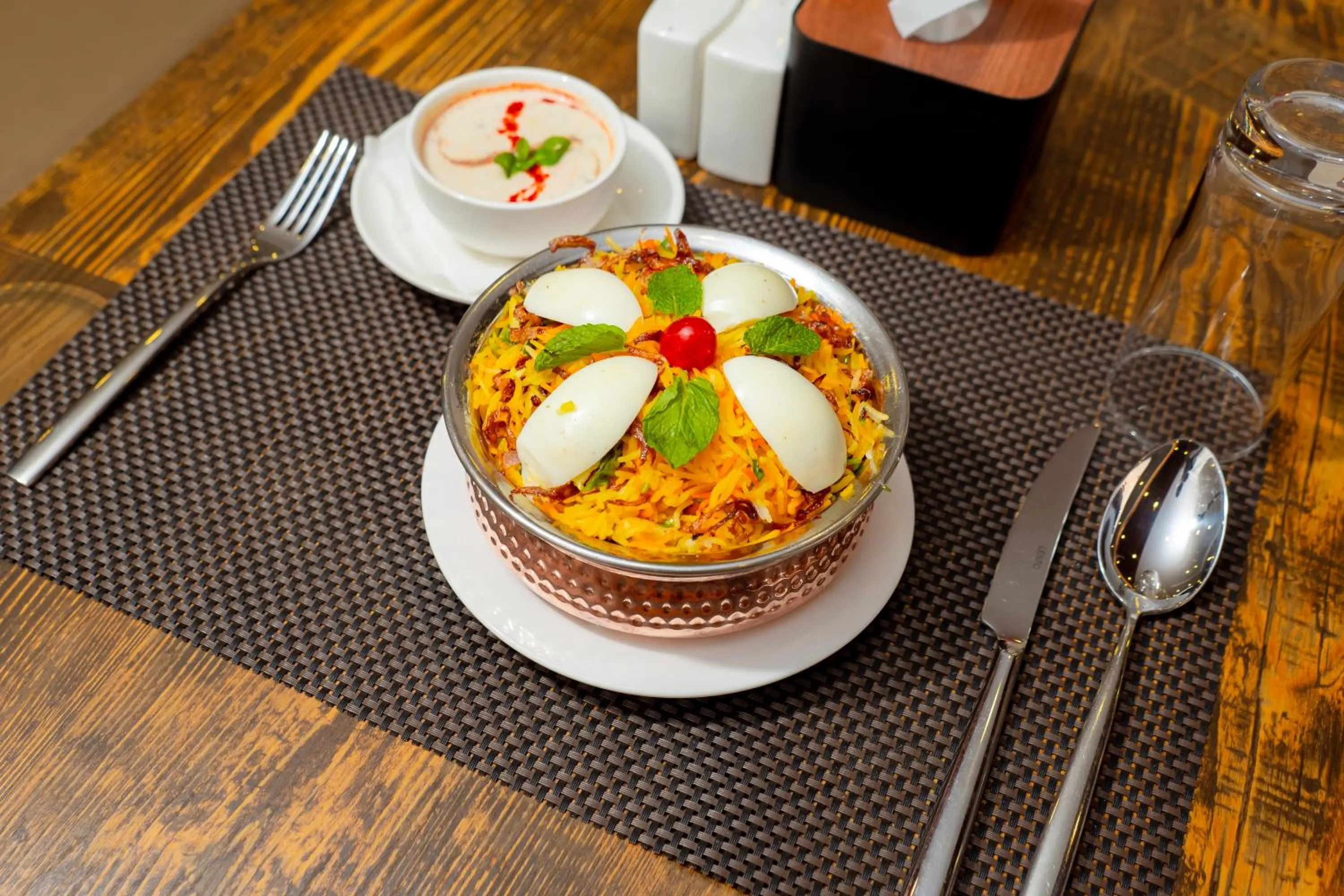 Food in Velvet Luxe Hotel