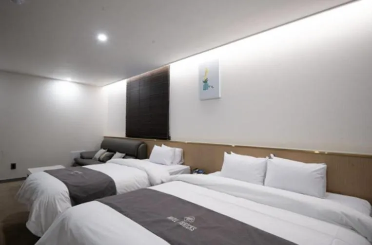 Bed in Hotel 7 Bricks Gwangju Sangmu