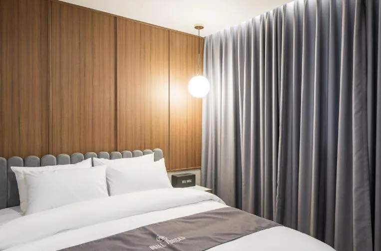 Bed in Hotel 7 Bricks Gwangju Sangmu