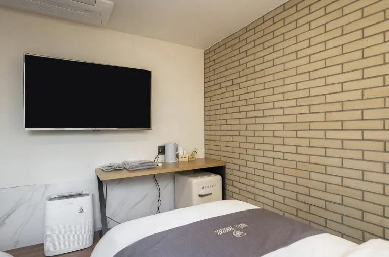 Bed in Hotel 7 Bricks Gwangju Sangmu