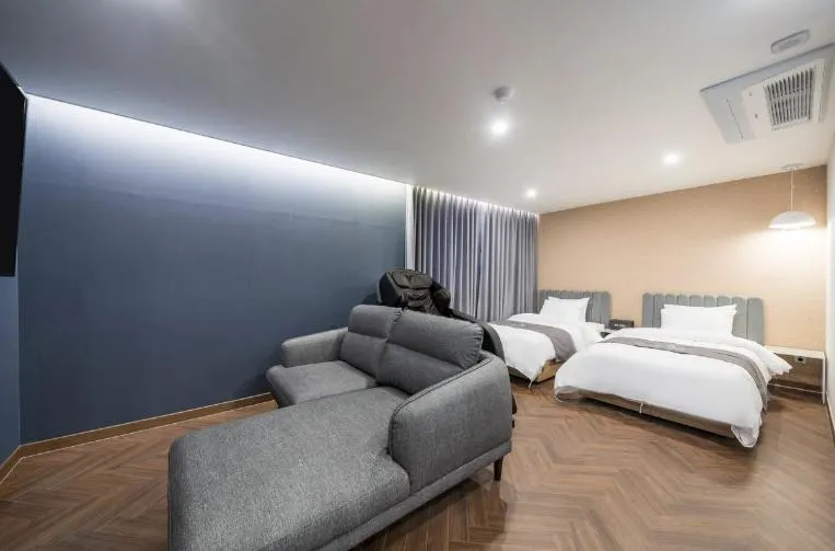 Bed in Hotel 7 Bricks Gwangju Sangmu