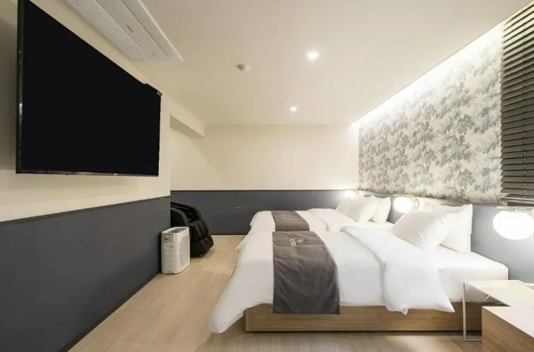 Bed in Hotel 7 Bricks Gwangju Sangmu