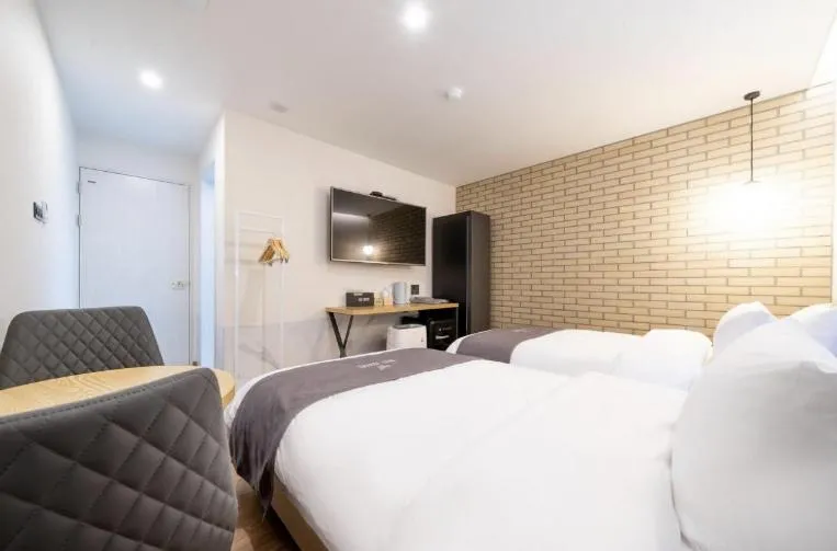 Bed in Hotel 7 Bricks Gwangju Sangmu