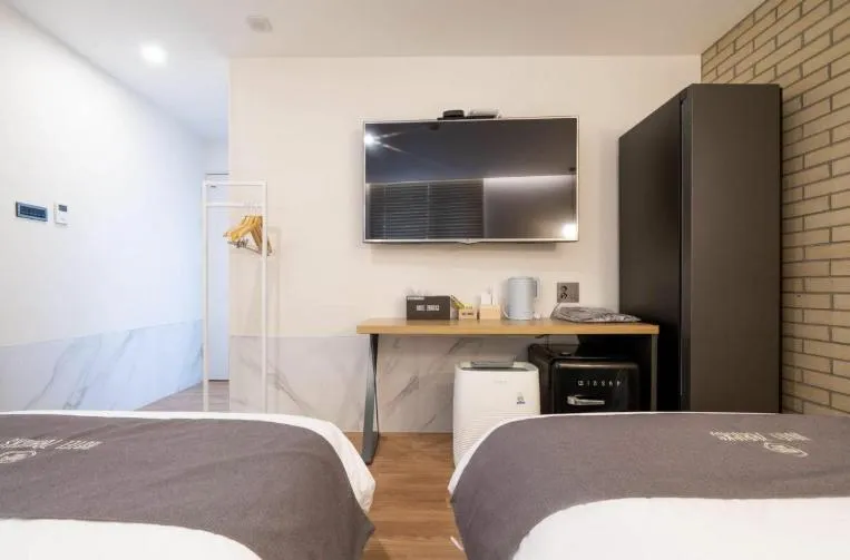 Bed in Hotel 7 Bricks Gwangju Sangmu