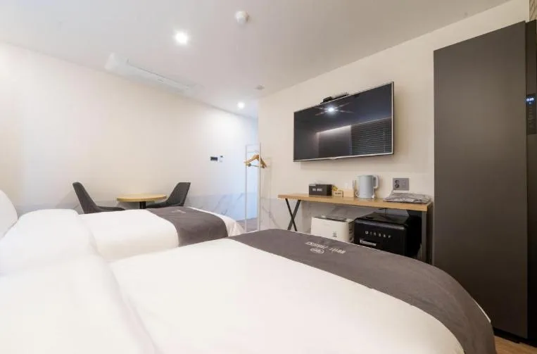 Bed in Hotel 7 Bricks Gwangju Sangmu