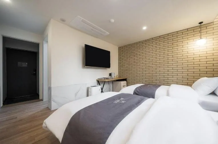 Bed in Hotel 7 Bricks Gwangju Sangmu