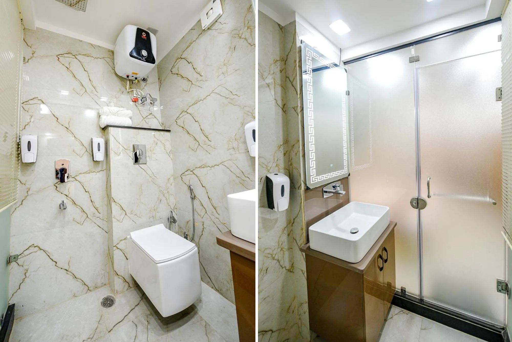 Bathroom in FabHotel Grand Palazzo Near Paschim Vihar