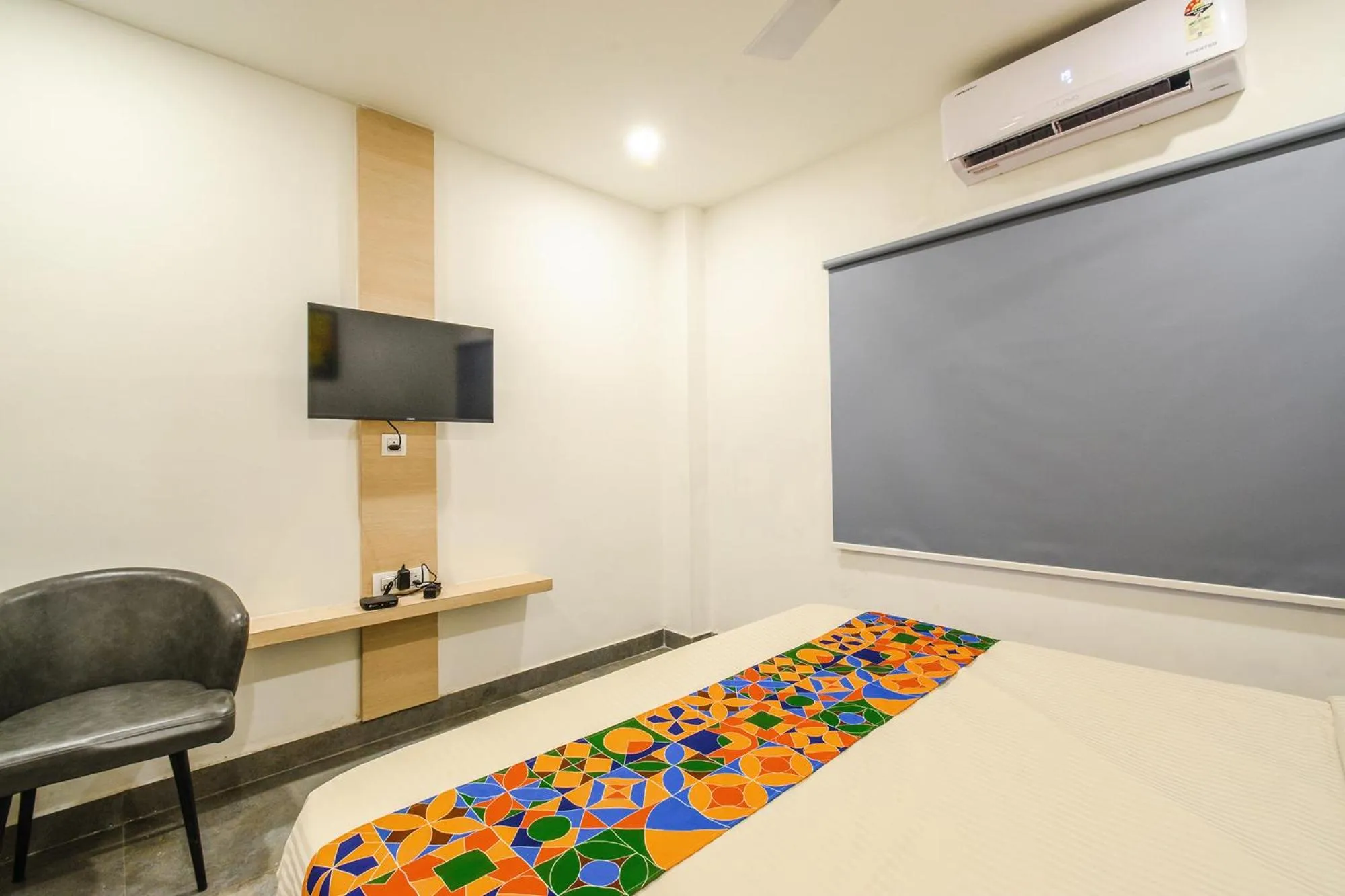 Bed in FabHotel Prime Adhirath Grand-Nr Madhapur-Hitech CIty