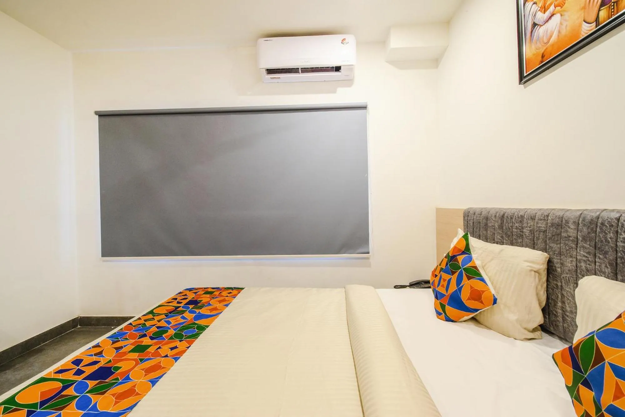 Bed in FabHotel Prime Adhirath Grand-Nr Madhapur-Hitech CIty