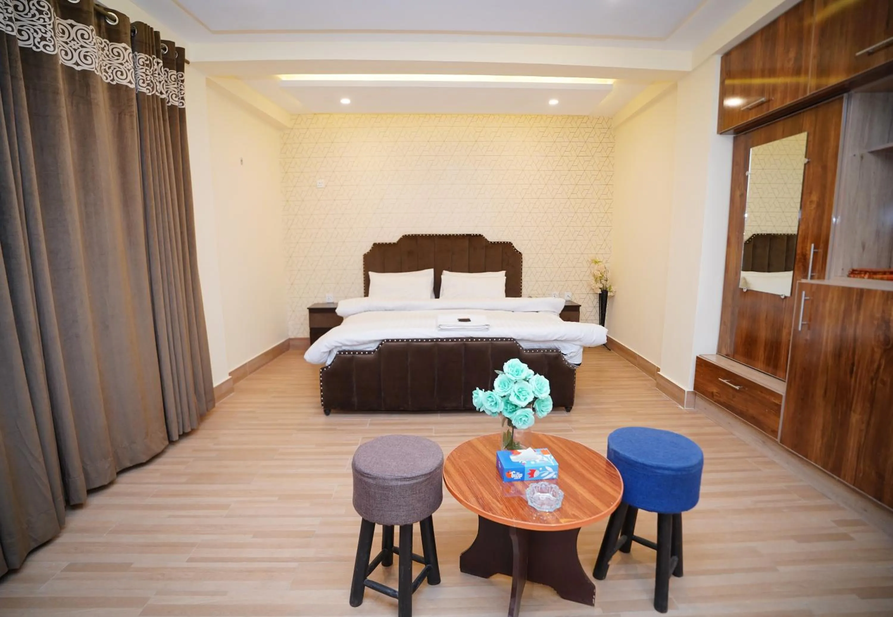 Bed in Hunza Elites hotel