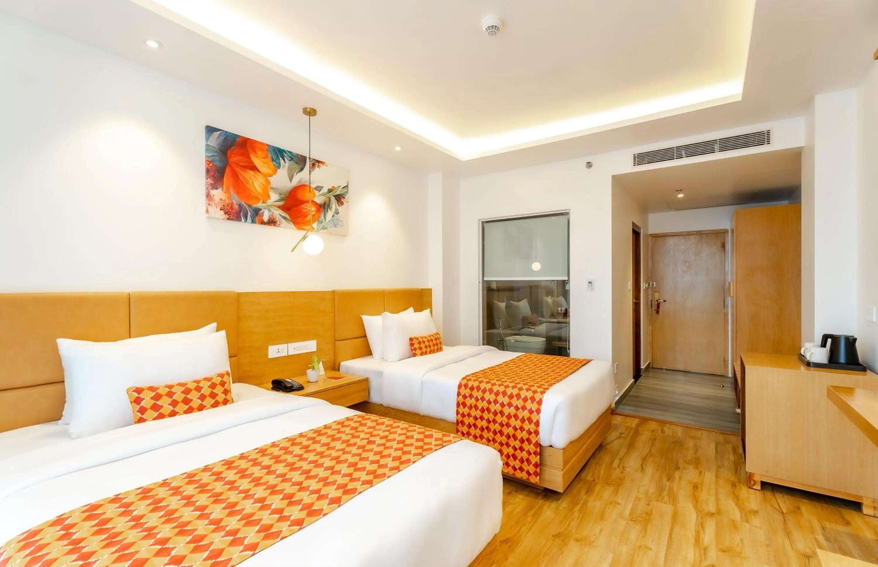 Bed in Hotel Anuttara