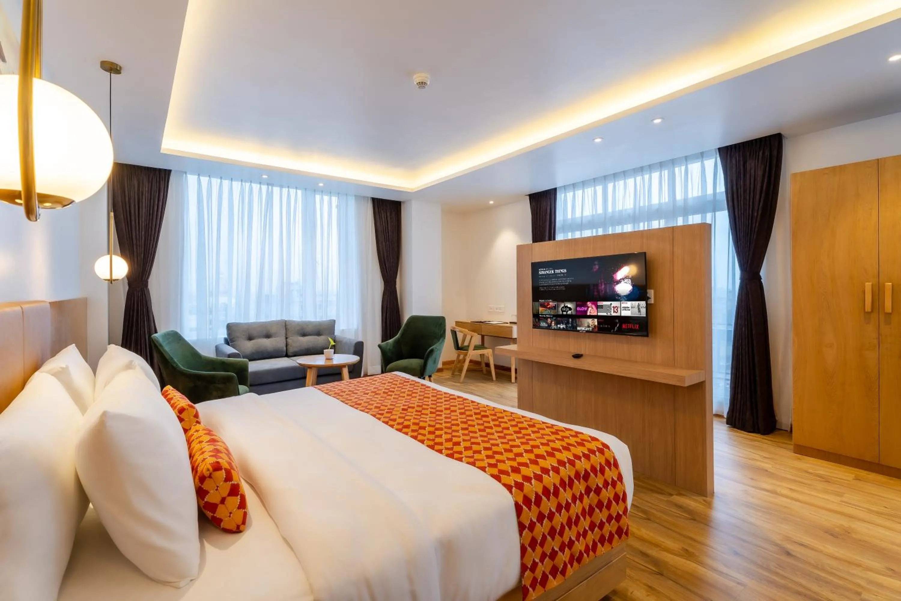 Bed in Hotel Anuttara